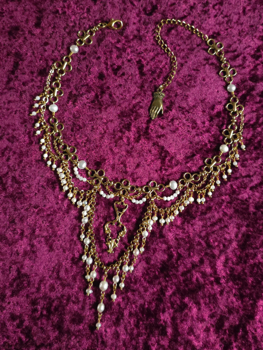 PERIAPT | Gold & Pearl Renaissance Inspired Choker