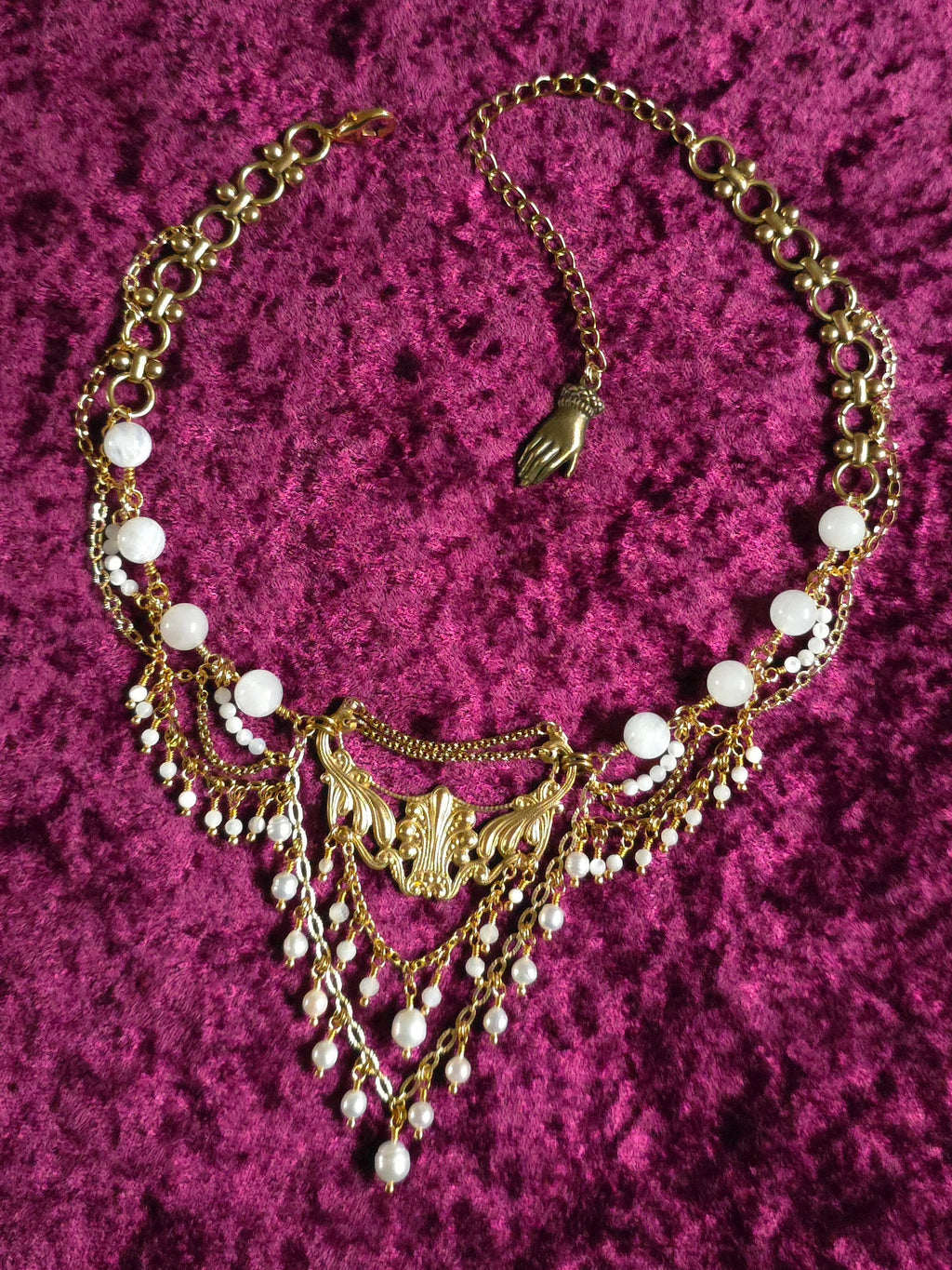 UNSUNDERED | Gold & Moonstone Renaissance Inspired Choker