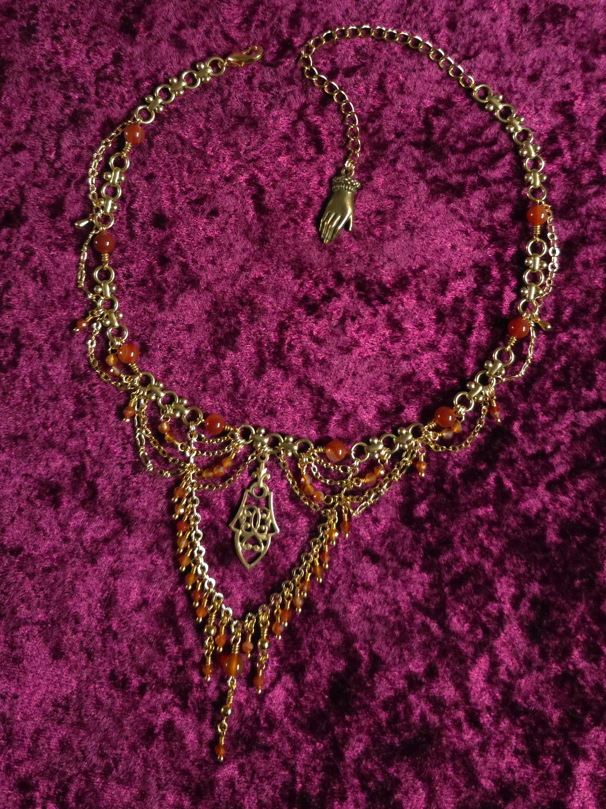MORROW | Gold & Carnelian Renaissance Inspired Choker