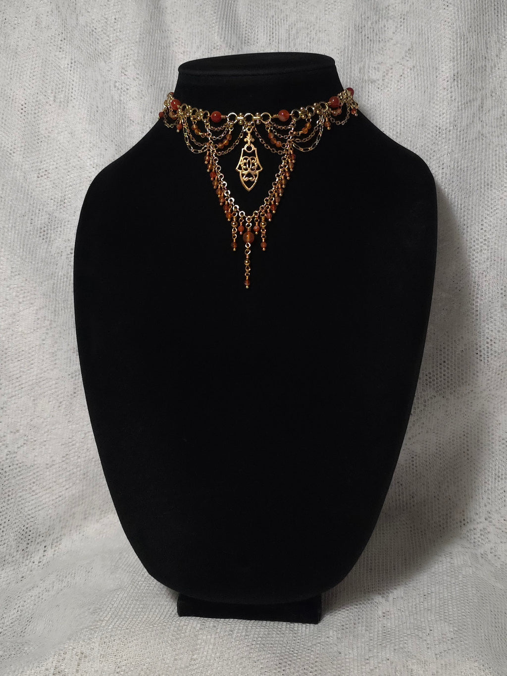 MORROW | Gold & Carnelian Renaissance Inspired Choker