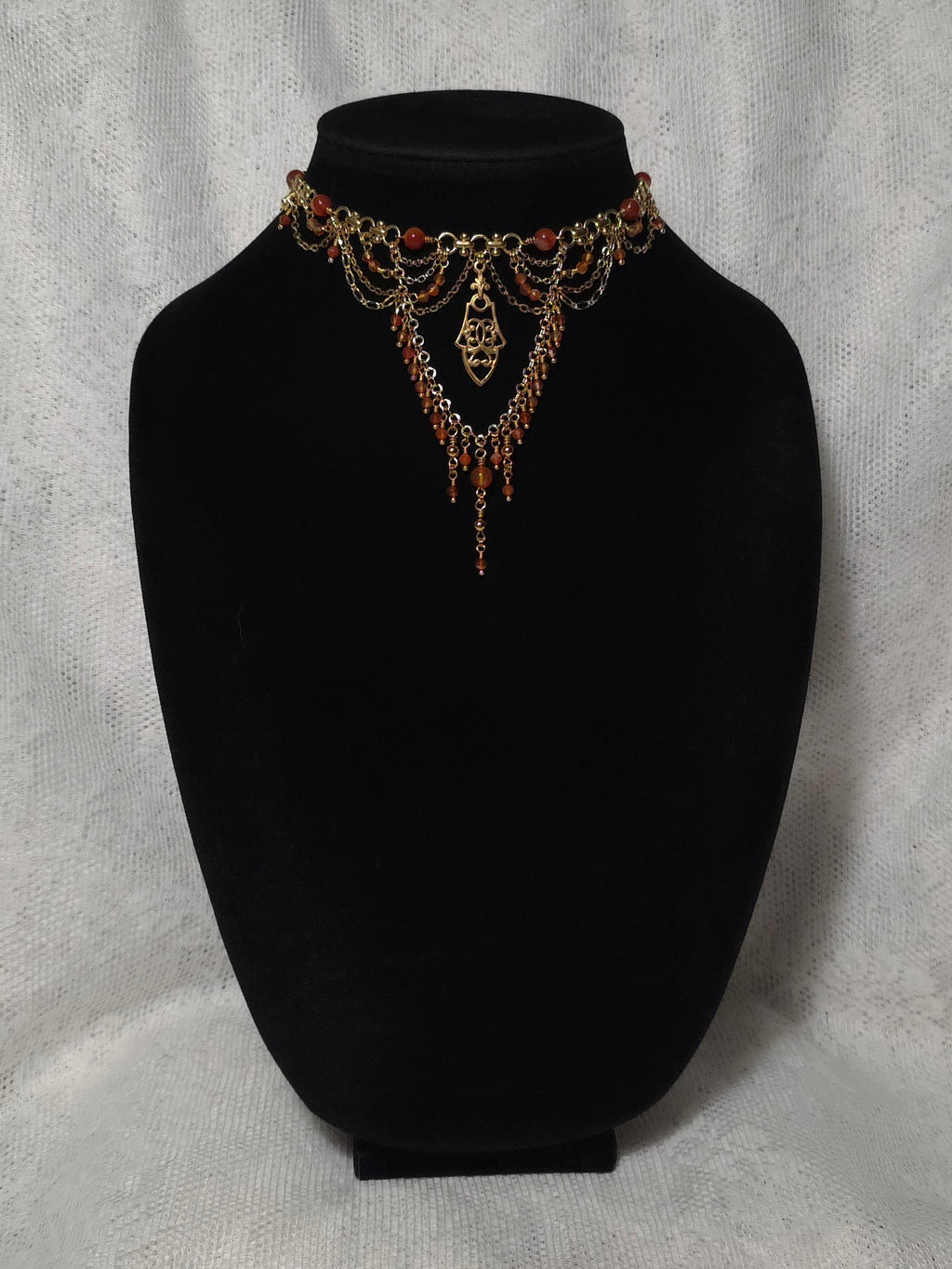 MORROW | Gold & Carnelian Renaissance Inspired Choker