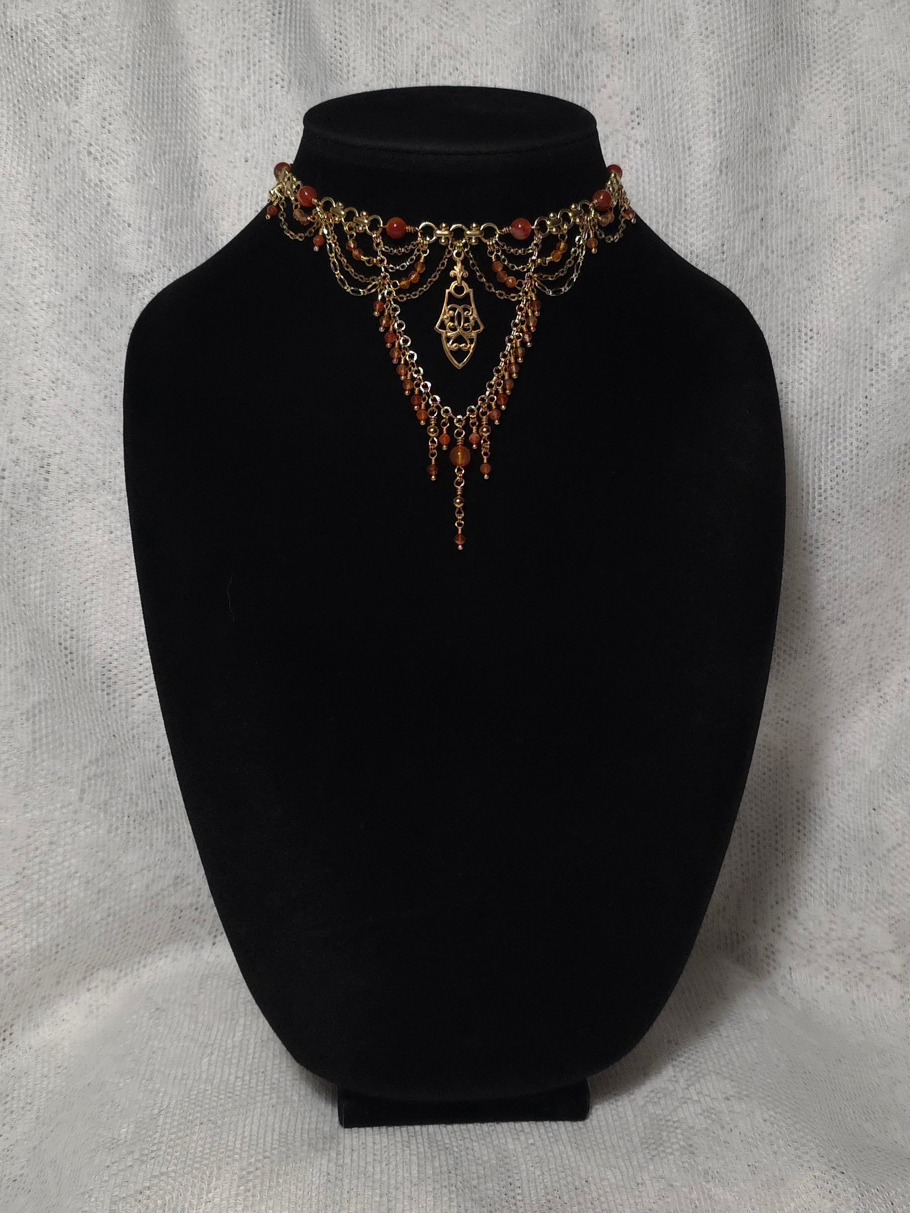 MORROW | Gold & Carnelian Renaissance Inspired Choker