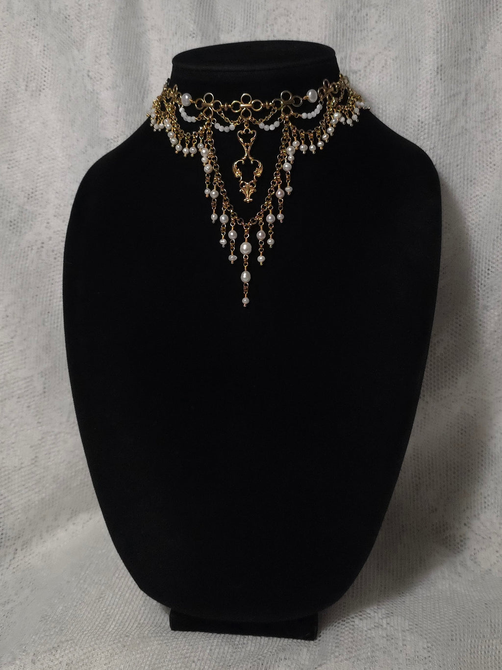 PERIAPT | Gold & Pearl Renaissance Inspired Choker