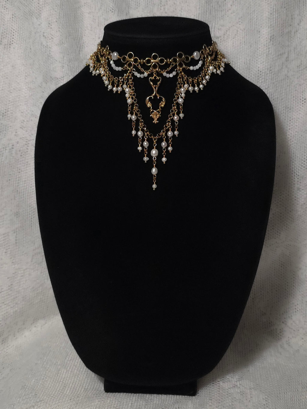 PERIAPT | Gold & Pearl Renaissance Inspired Choker
