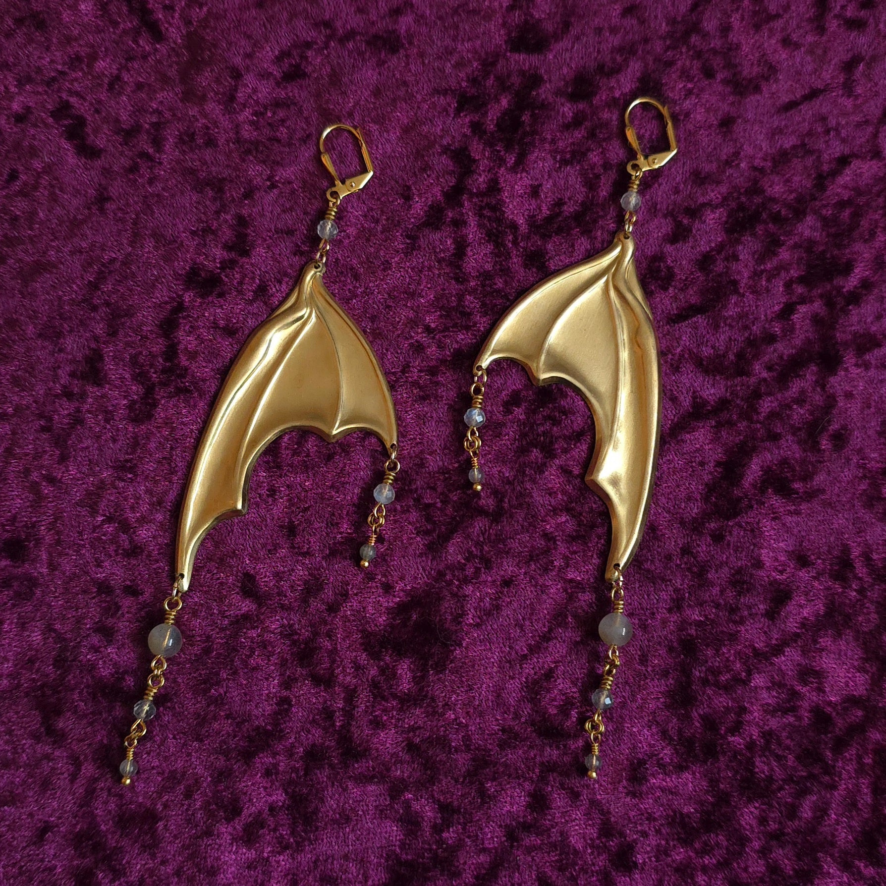 ETERNAL ROCKS | Gold & Labradorite Fantasy Statement Earrings