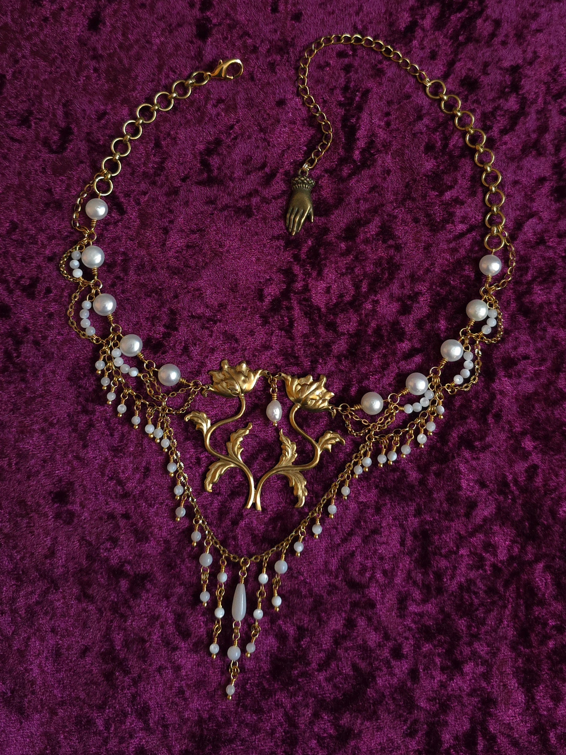 ENAMORED | Gold & Pearl Renaissance Inspired Choker