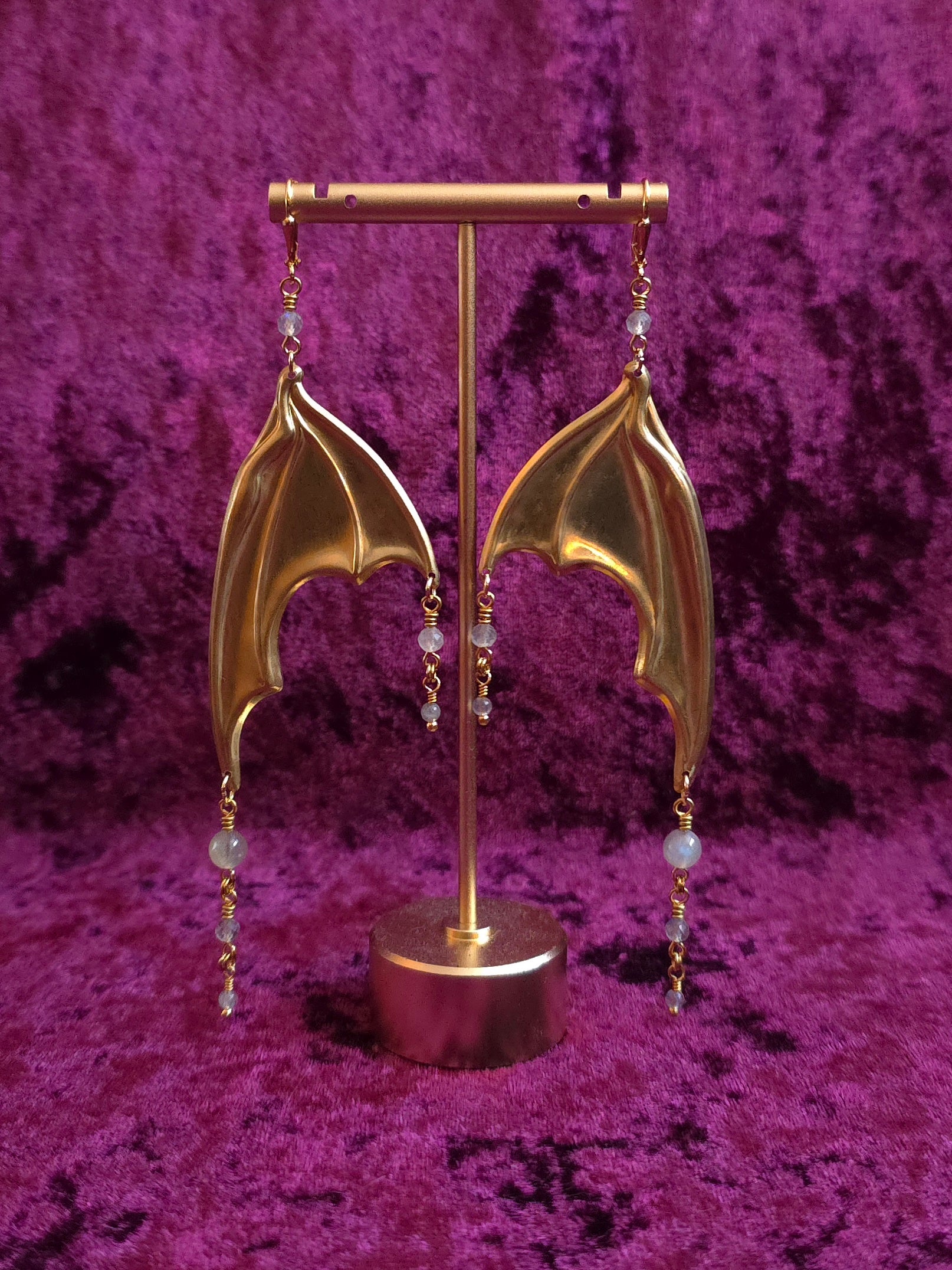 ETERNAL ROCKS | Gold & Labradorite Fantasy Statement Earrings