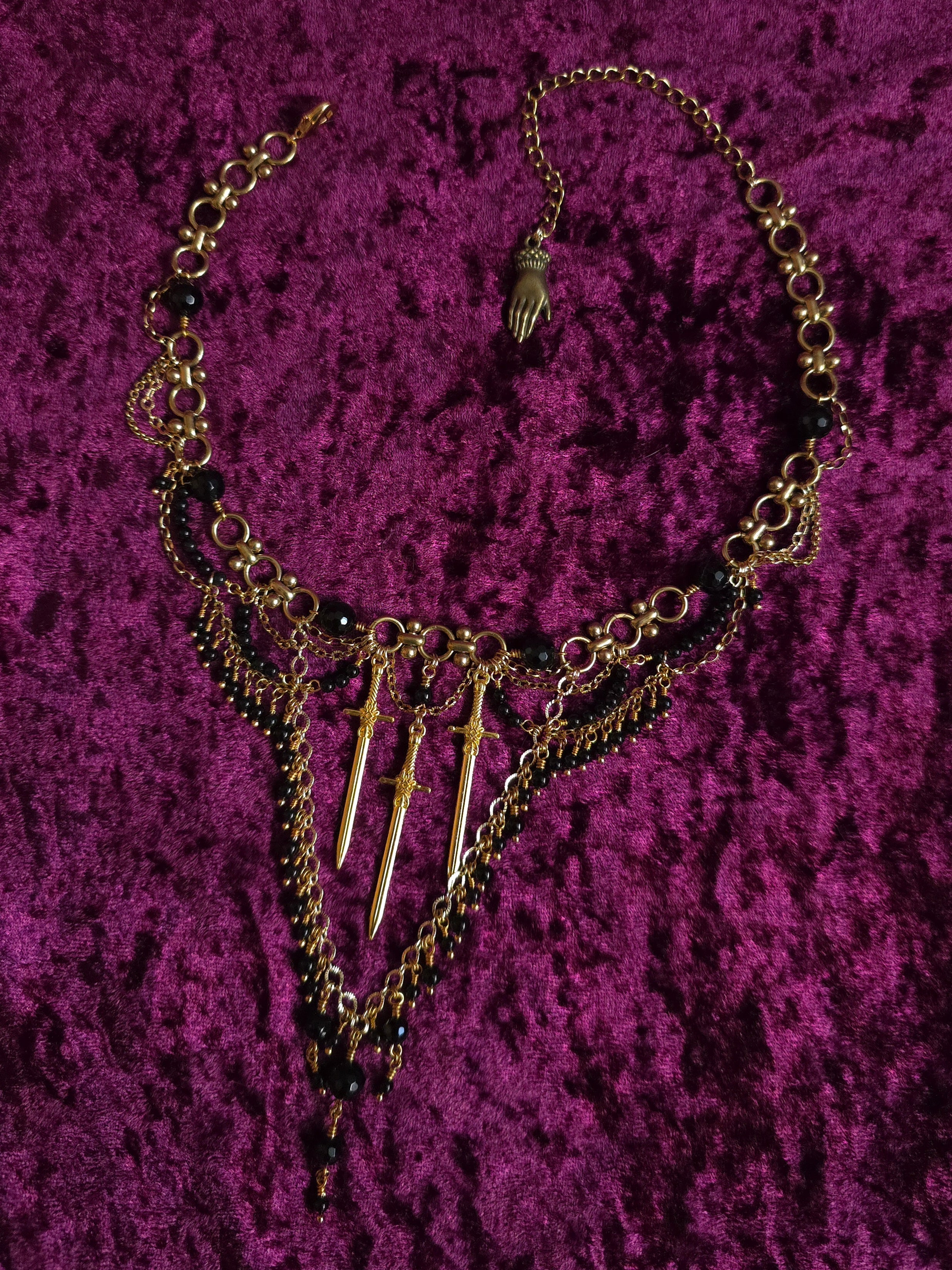 AS YOU WISH | Gold & Onyx Renaissance Inspired Statement Choker