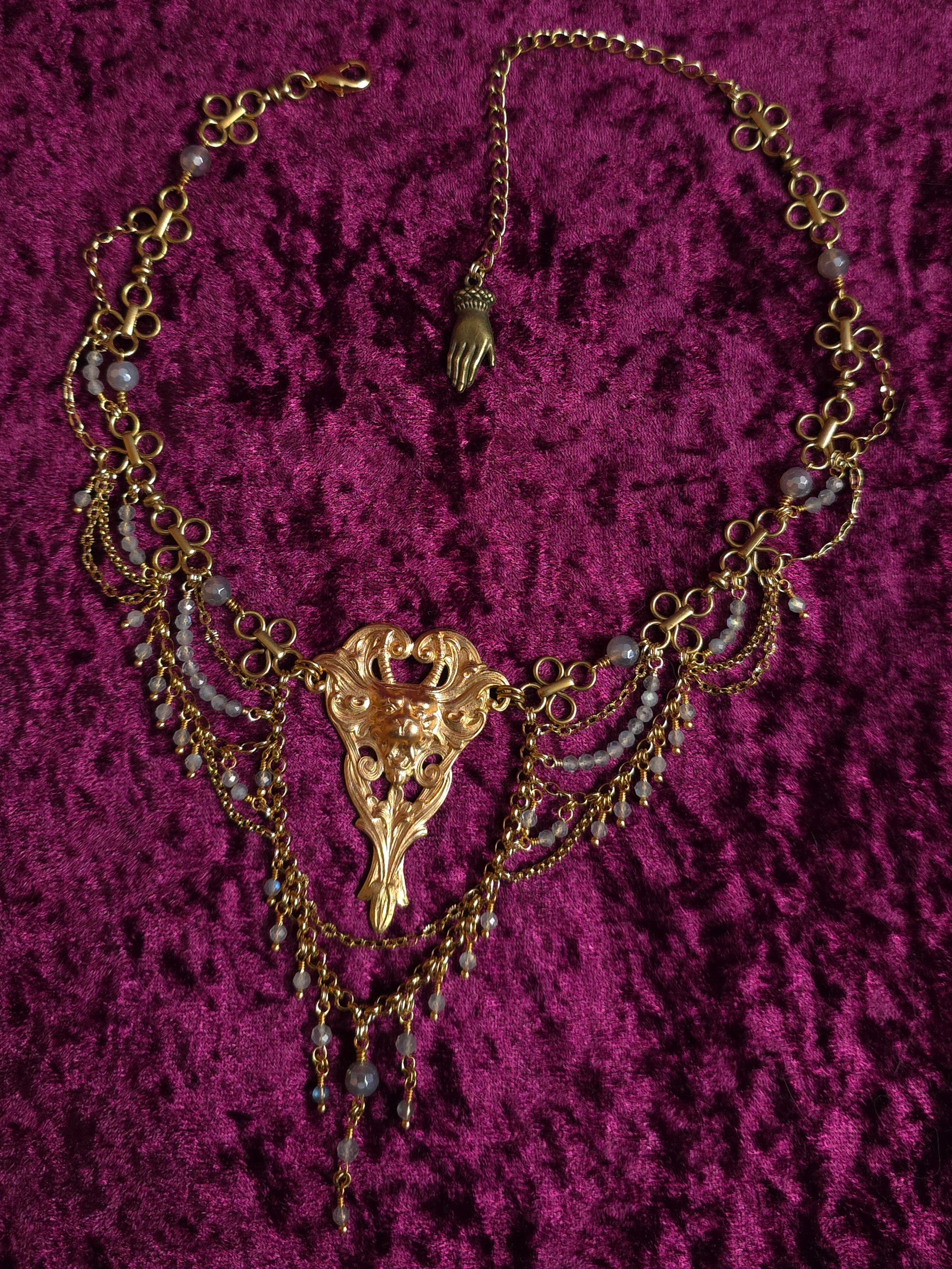 CENTAUR | Gold & Labradorite Fallout Inspired Layered Statement Choker