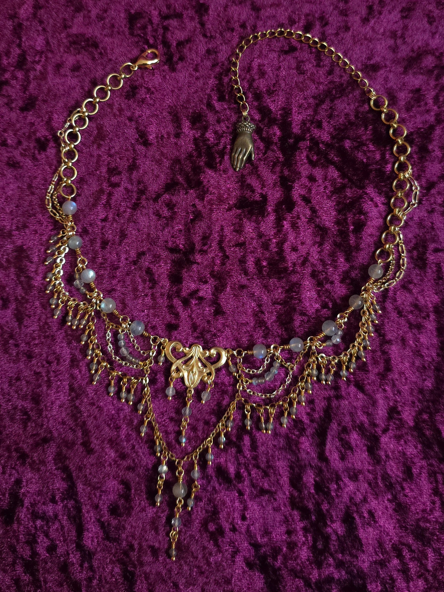 WASTELAND | Gold & Labradorite Fallout Inspired Layered Statement Choker