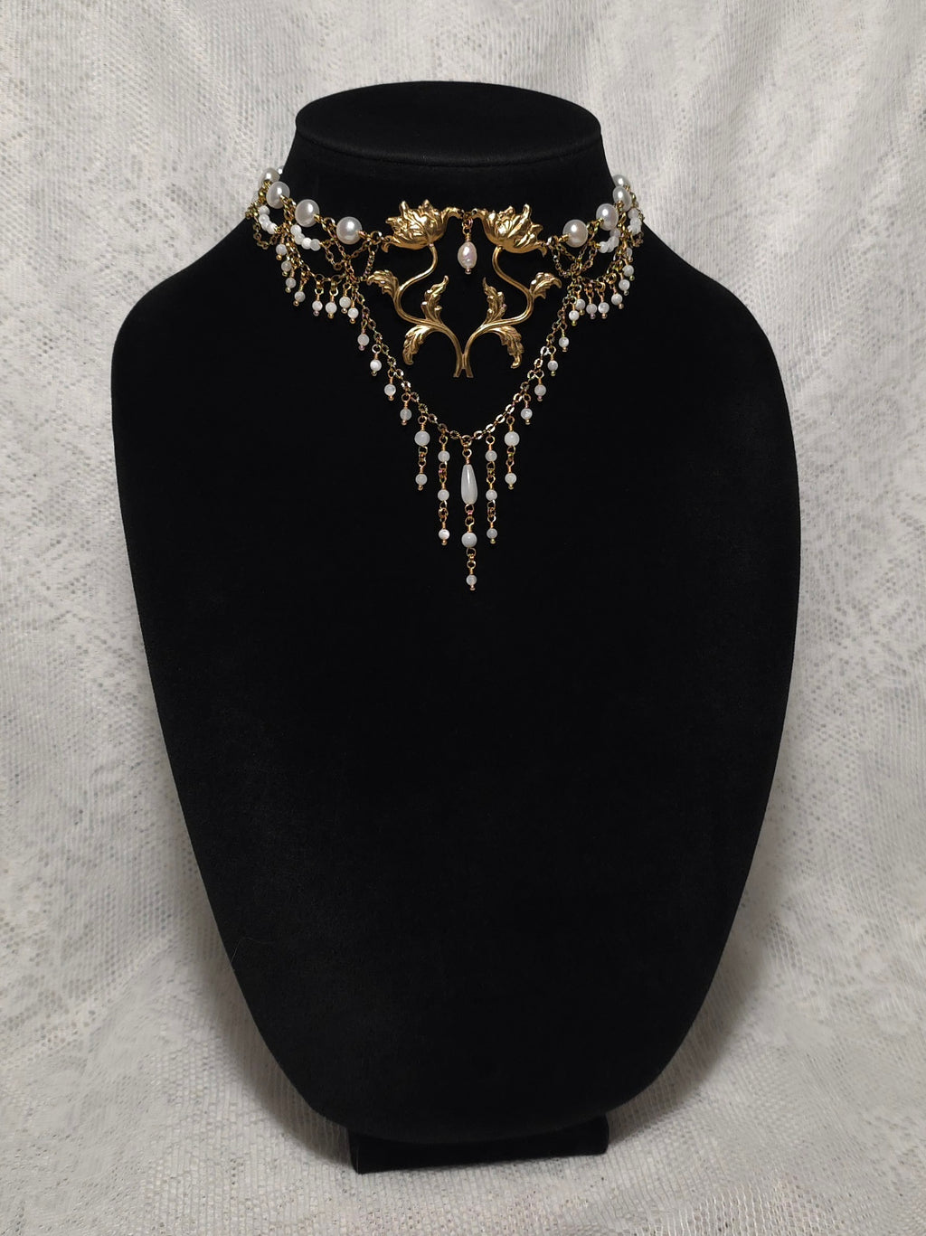 ENAMORED | Gold & Pearl Renaissance Inspired Choker