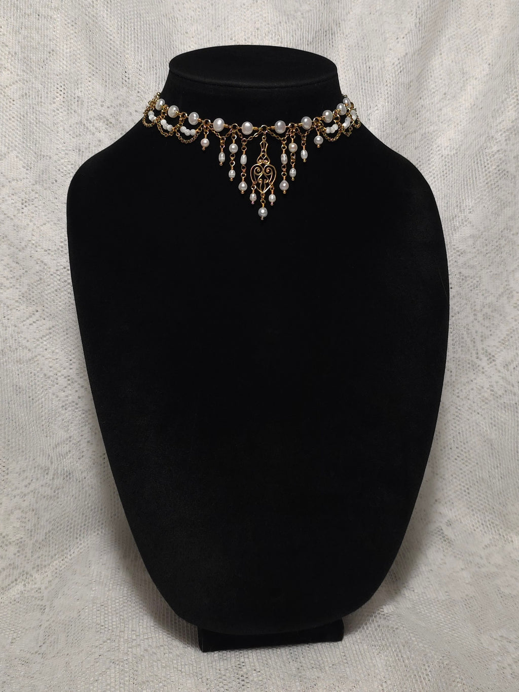 AT LAST | Gold & Pearl Renaissance Inspired Choker