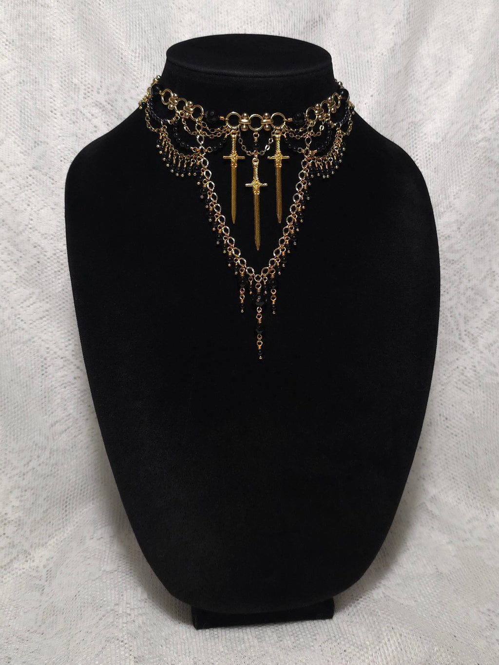 AS YOU WISH | Gold & Onyx Renaissance Inspired Statement Choker