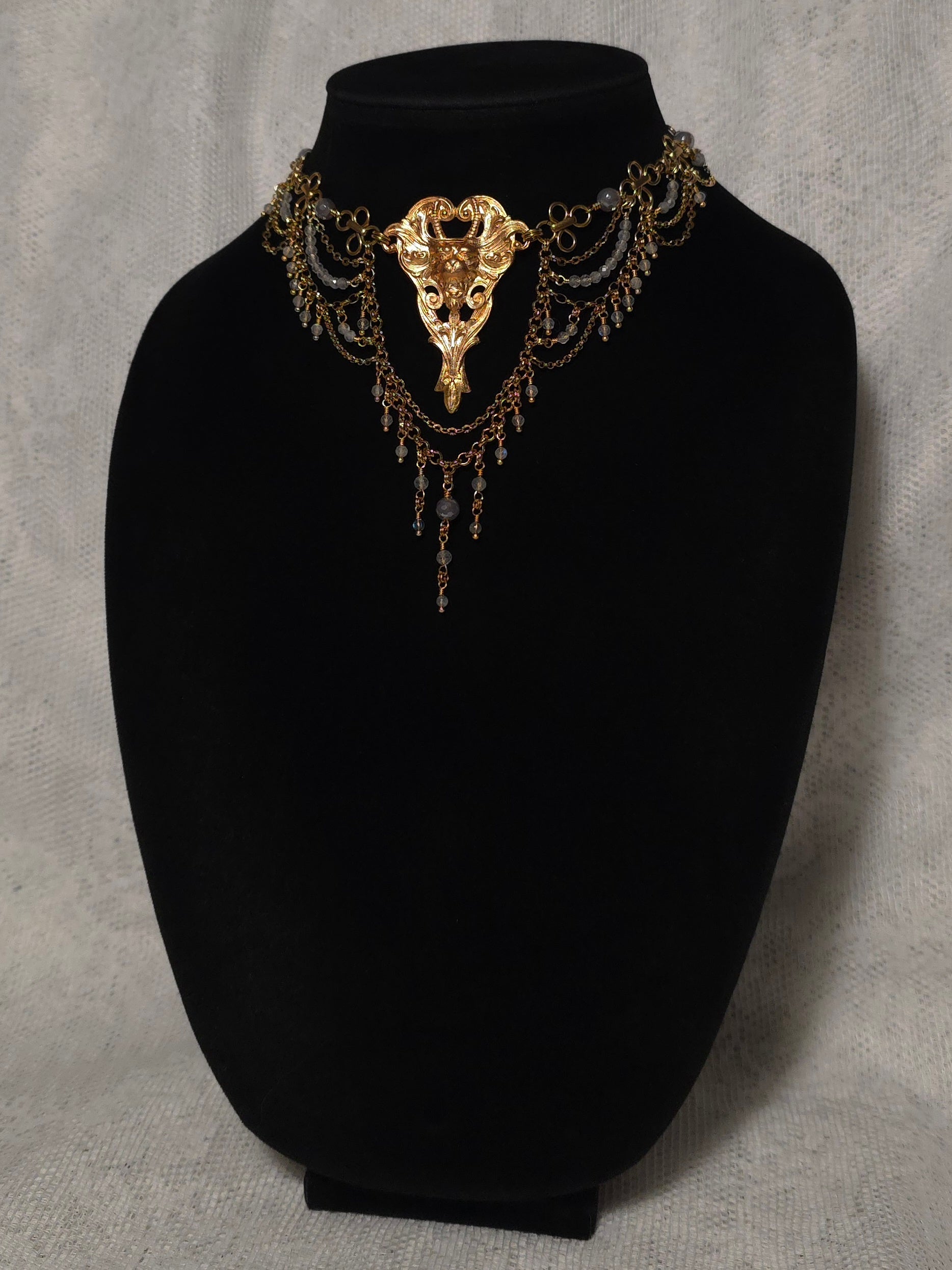 CENTAUR | Gold & Labradorite Fallout Inspired Layered Statement Choker