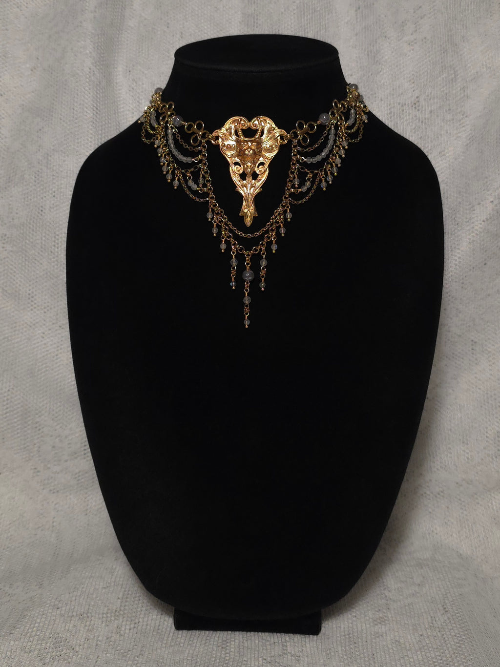 CENTAUR | Gold & Labradorite Fallout Inspired Layered Statement Choker
