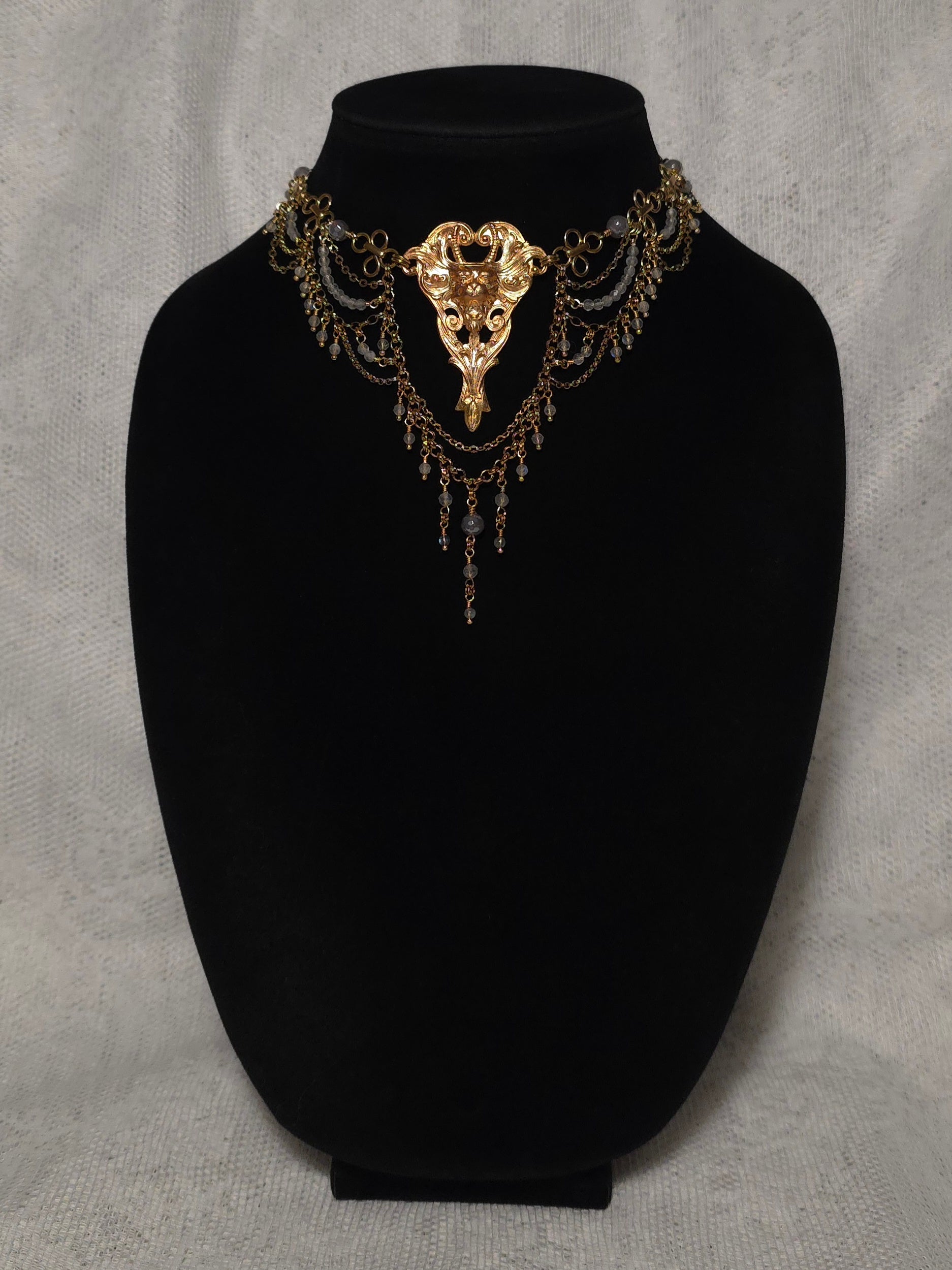 CENTAUR | Gold & Labradorite Fallout Inspired Layered Statement Choker