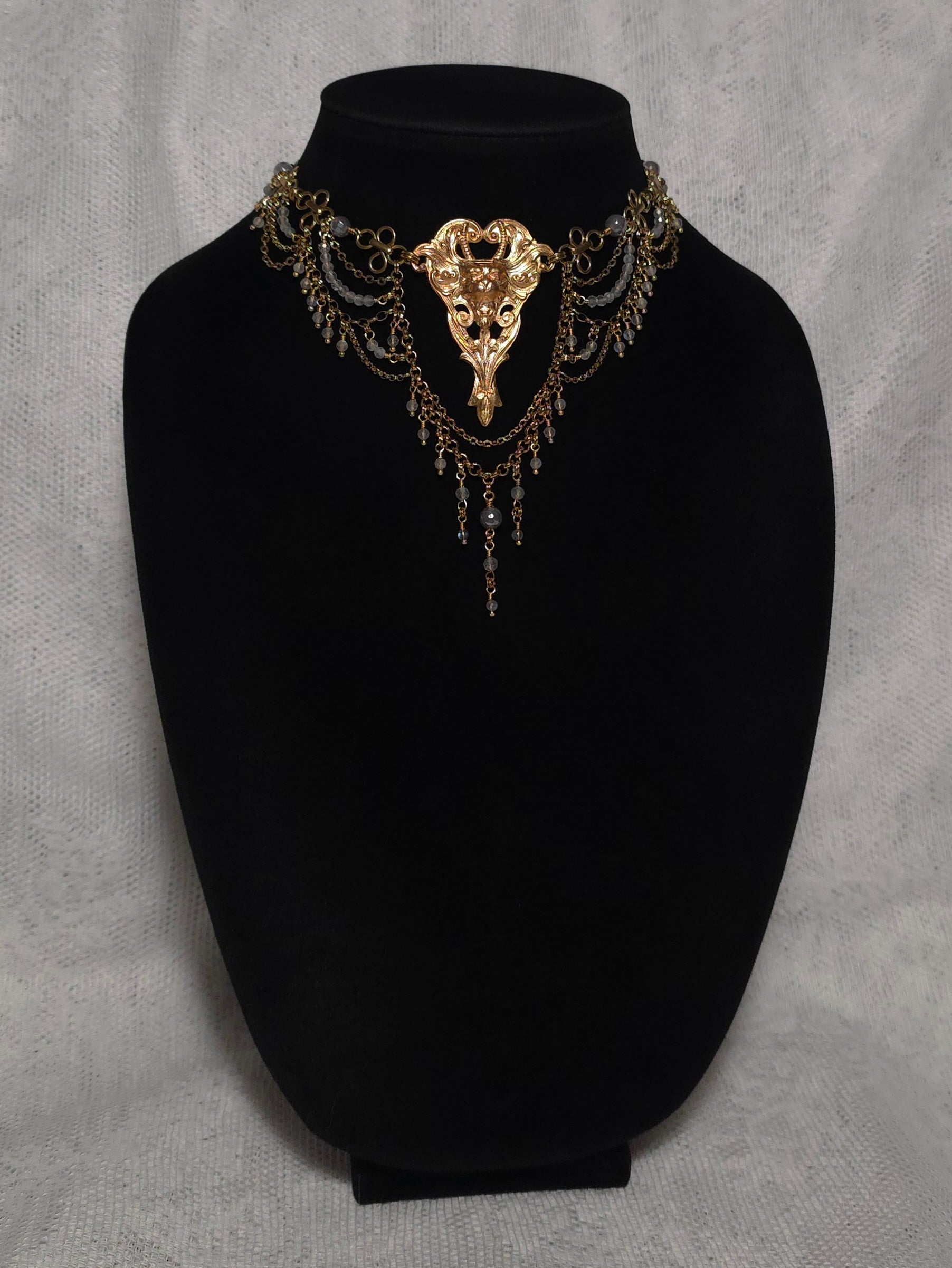 CENTAUR | Gold & Labradorite Fallout Inspired Layered Statement Choker