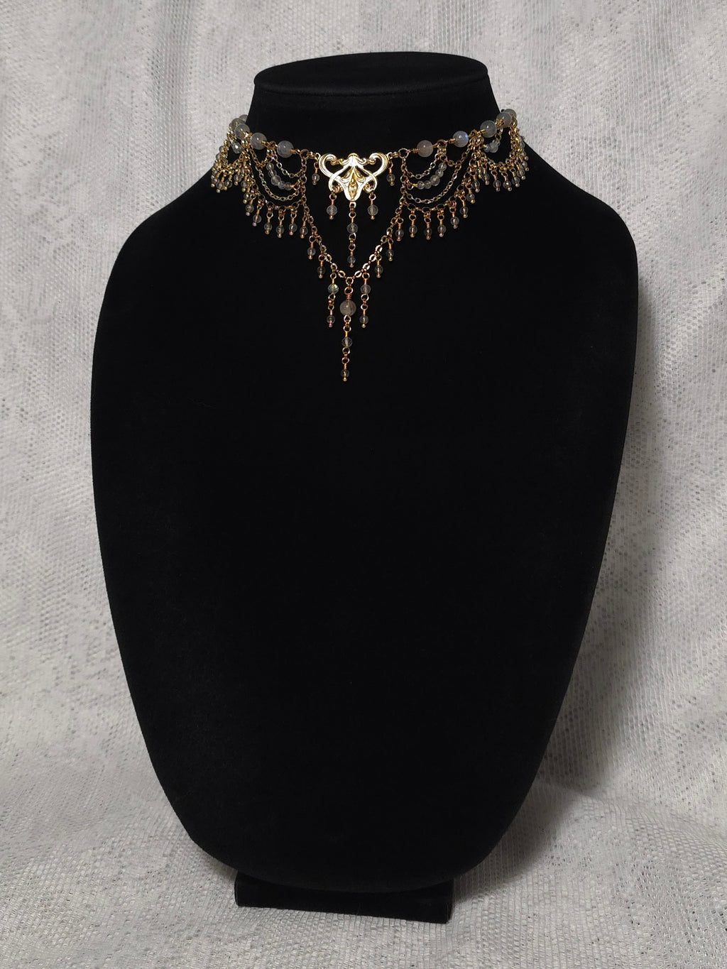 WASTELAND | Gold & Labradorite Fallout Inspired Layered Statement Choker