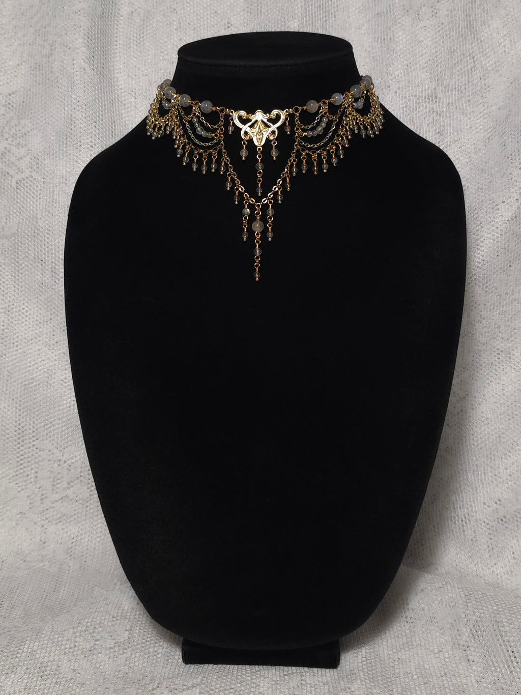 WASTELAND | Gold & Labradorite Fallout Inspired Layered Statement Choker