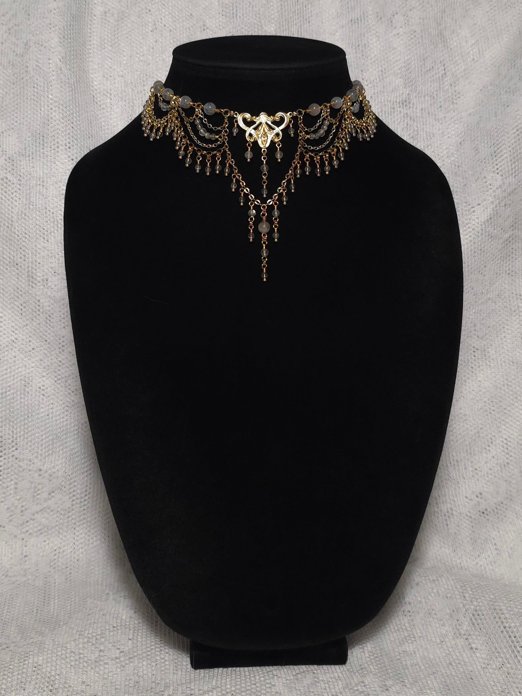 WASTELAND | Gold & Labradorite Fallout Inspired Layered Statement Choker