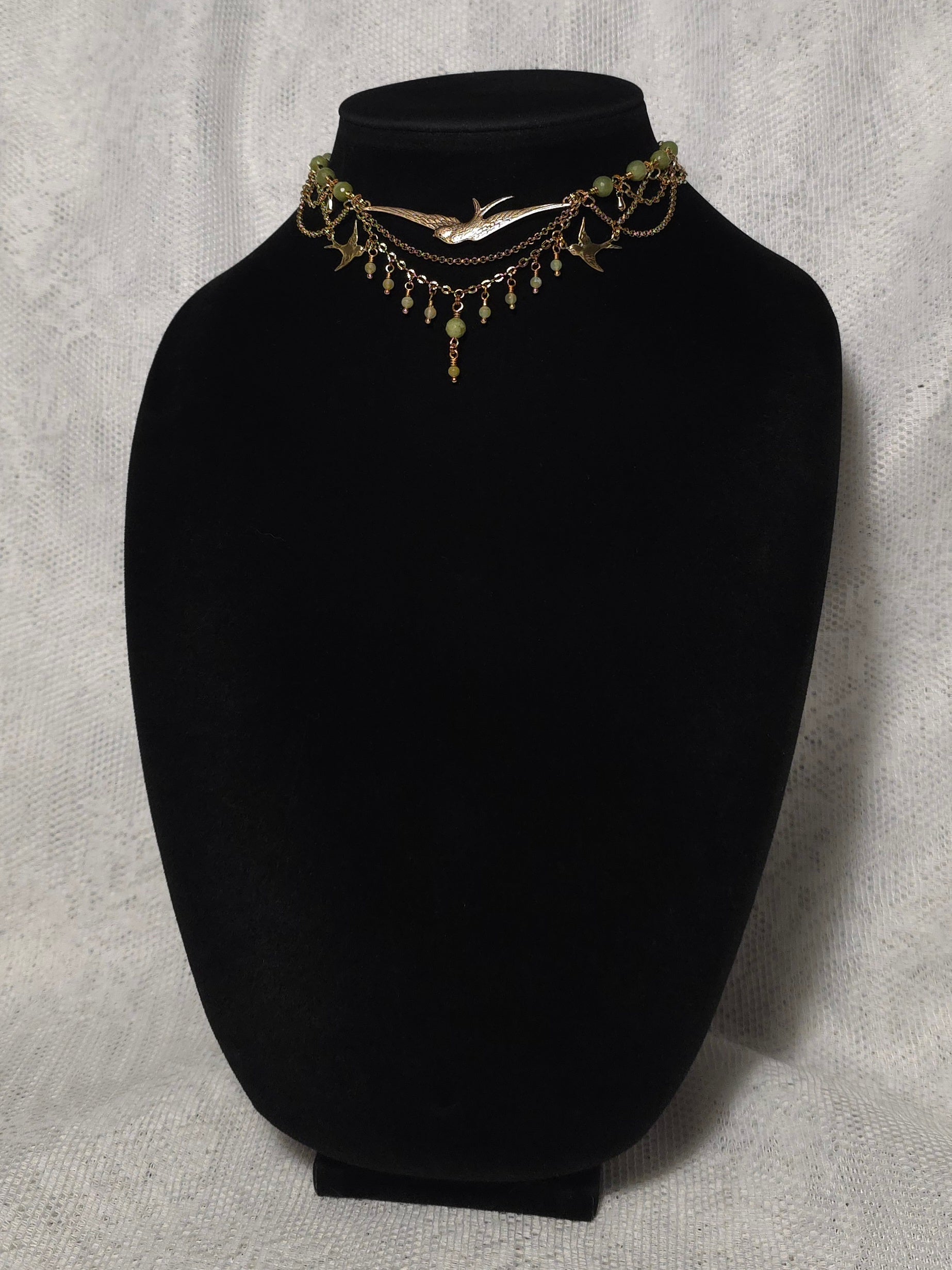 BENEATH THE ELM | Gold & Jade AKOTSK Inspired Statement Necklace