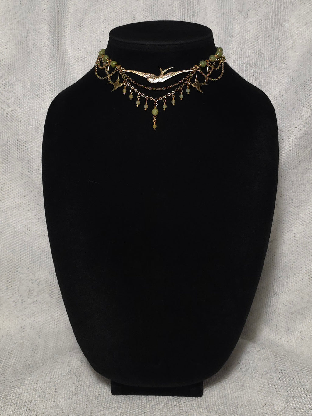 BENEATH THE ELM | Gold & Jade AKOTSK Inspired Statement Necklace