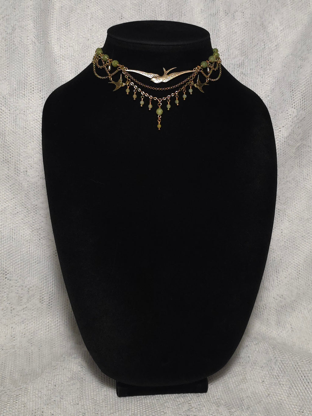 BENEATH THE ELM | Gold & Jade AKOTSK Inspired Statement Necklace