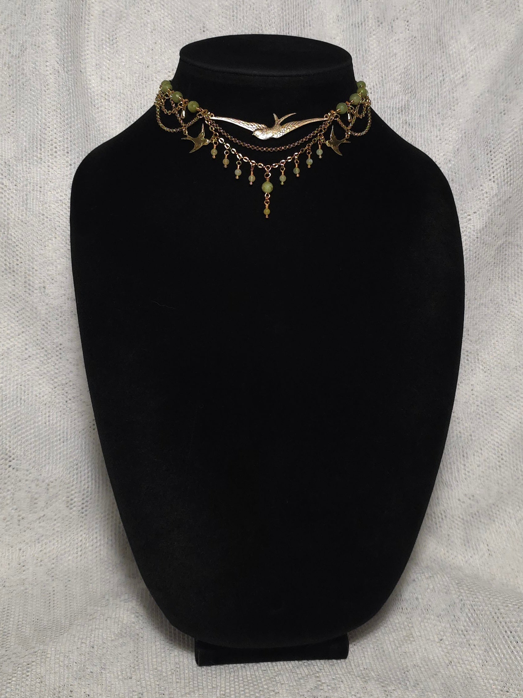 BENEATH THE ELM | Gold & Jade AKOTSK Inspired Statement Necklace