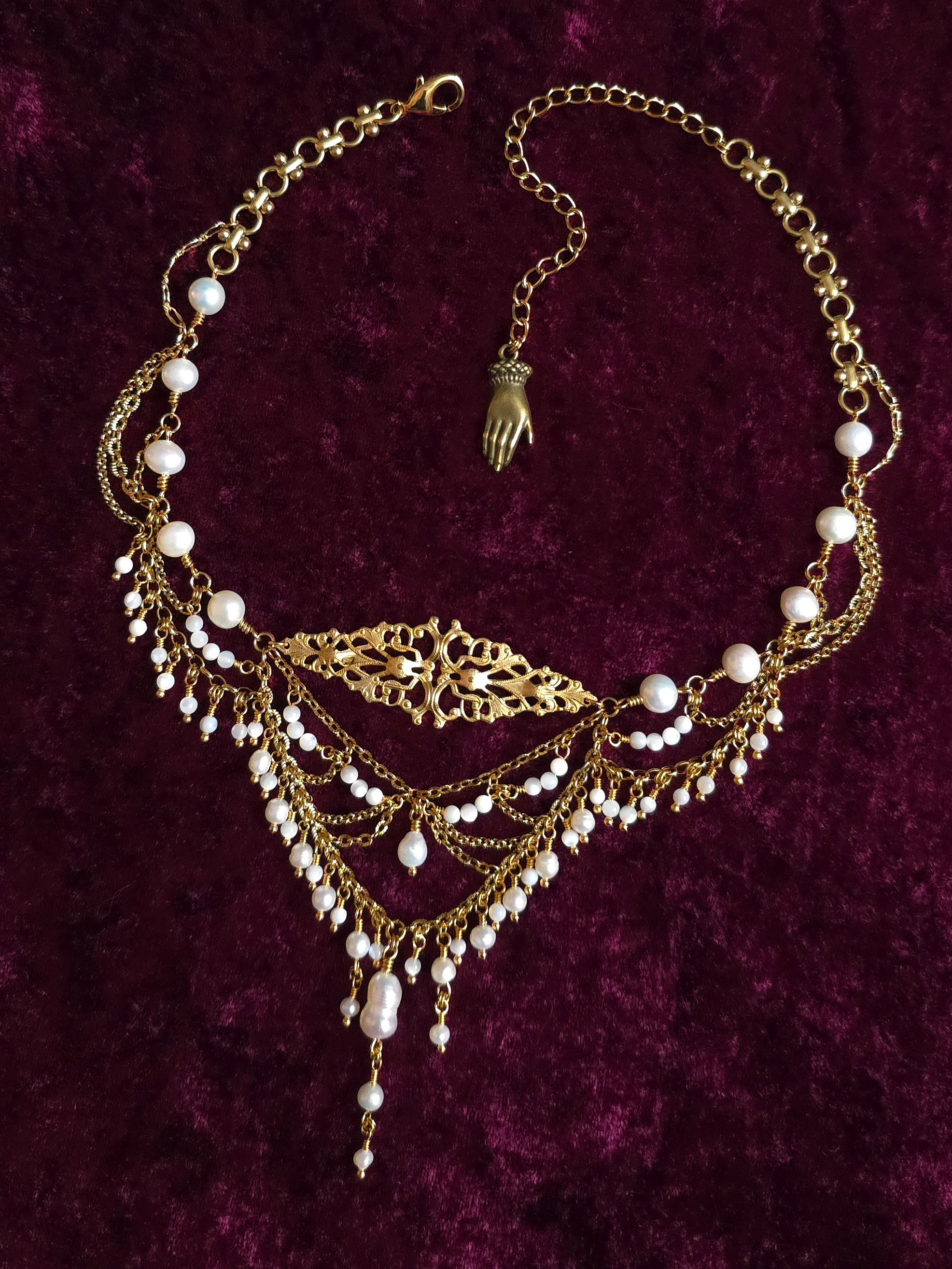 BRINK | Gold & Pearl Renaissance Inspired Statement Choker