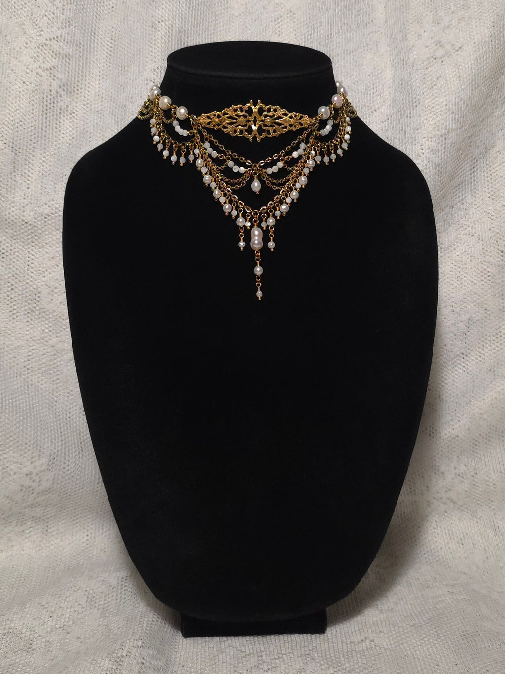 BRINK | Gold & Pearl Renaissance Inspired Statement Choker