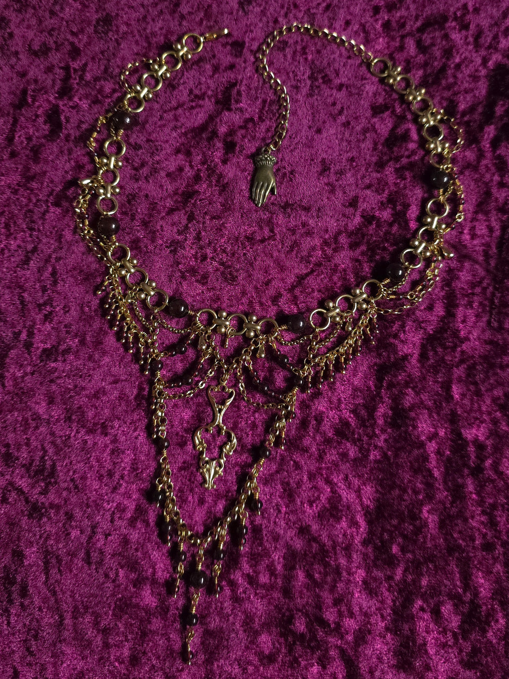 ELDRITCH | Gold & Garnet Renaissance Inspired Statement Choker