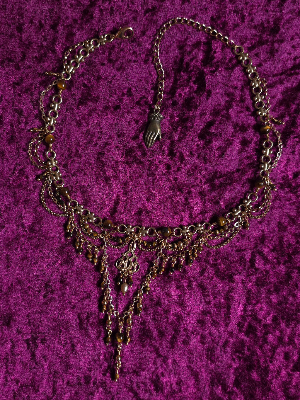 SACRIFICE | Gold & Tiger's Eye Louvre Inspired Statement Choker