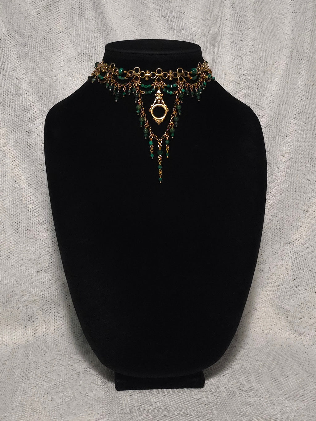 BOUGH | Gold & Malachite Renaissance Inspired Statement Choker