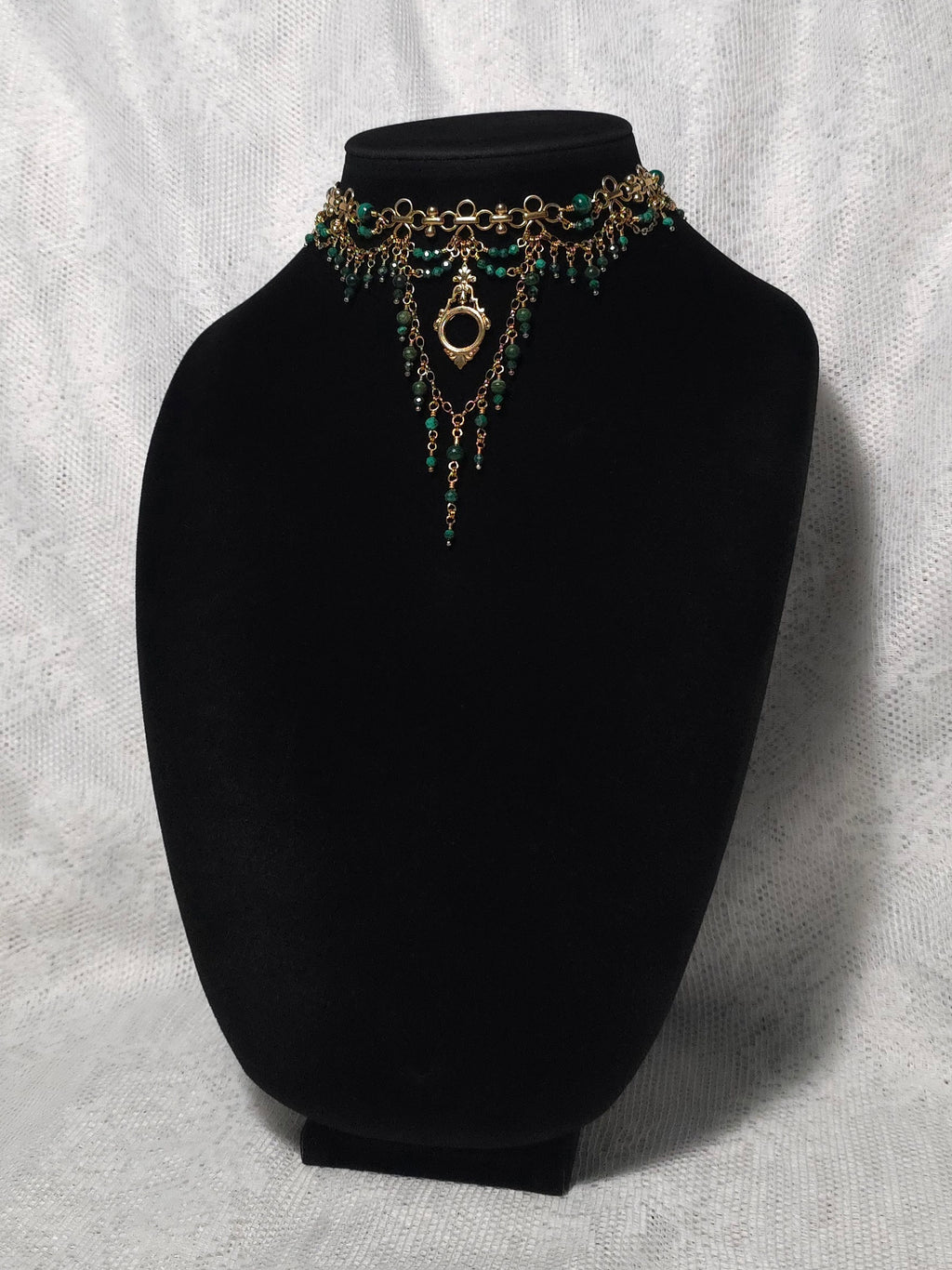BOUGH | Gold & Malachite Renaissance Inspired Statement Choker