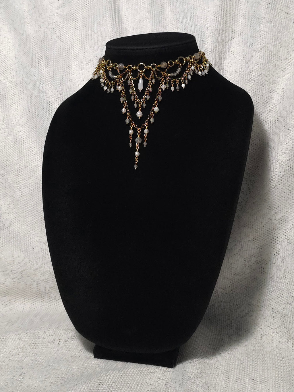 THE BURDEN | Gold & Labradorite Renaissance Inspired Statement Choker