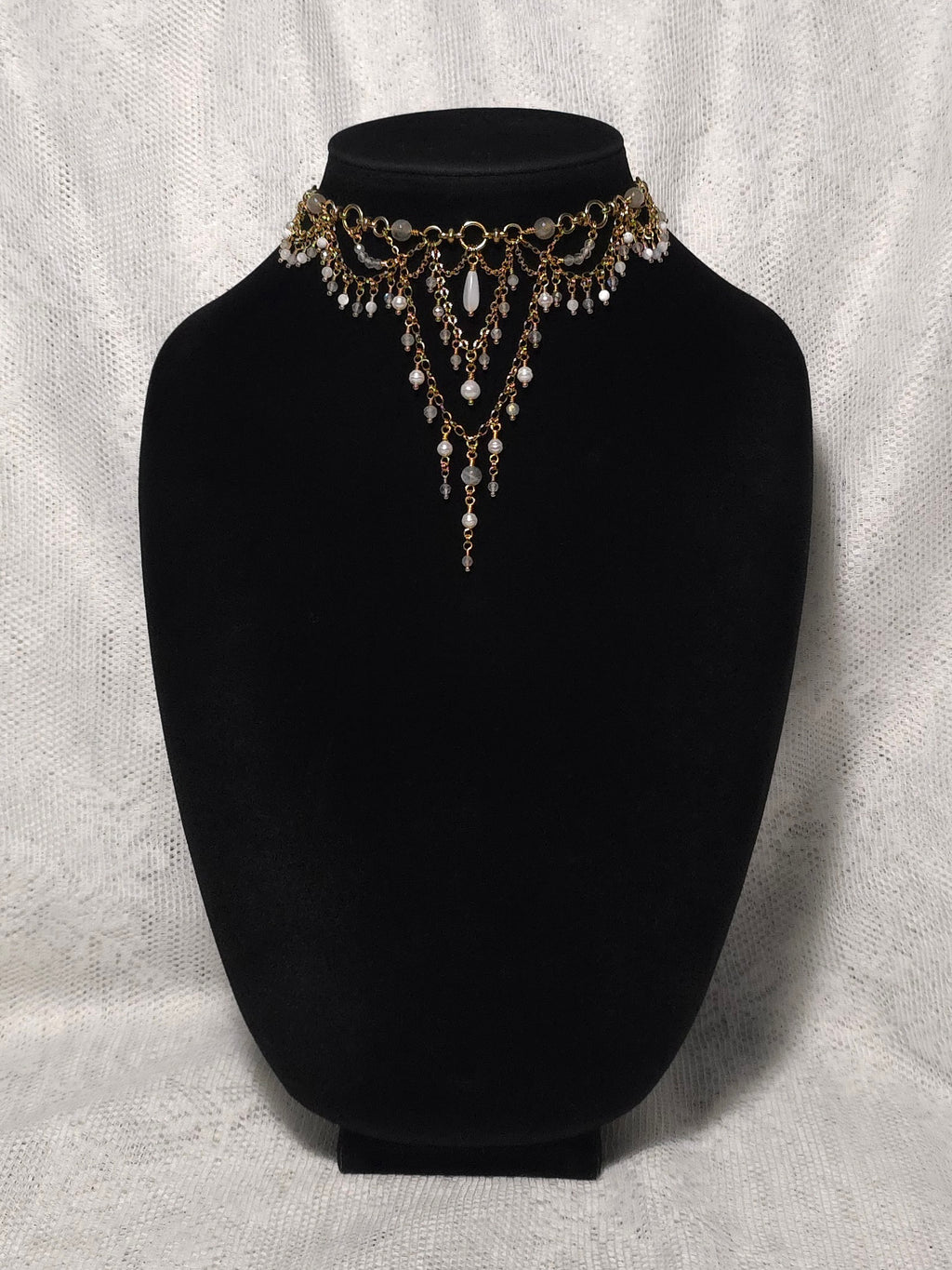 THE BURDEN | Gold & Labradorite Renaissance Inspired Statement Choker