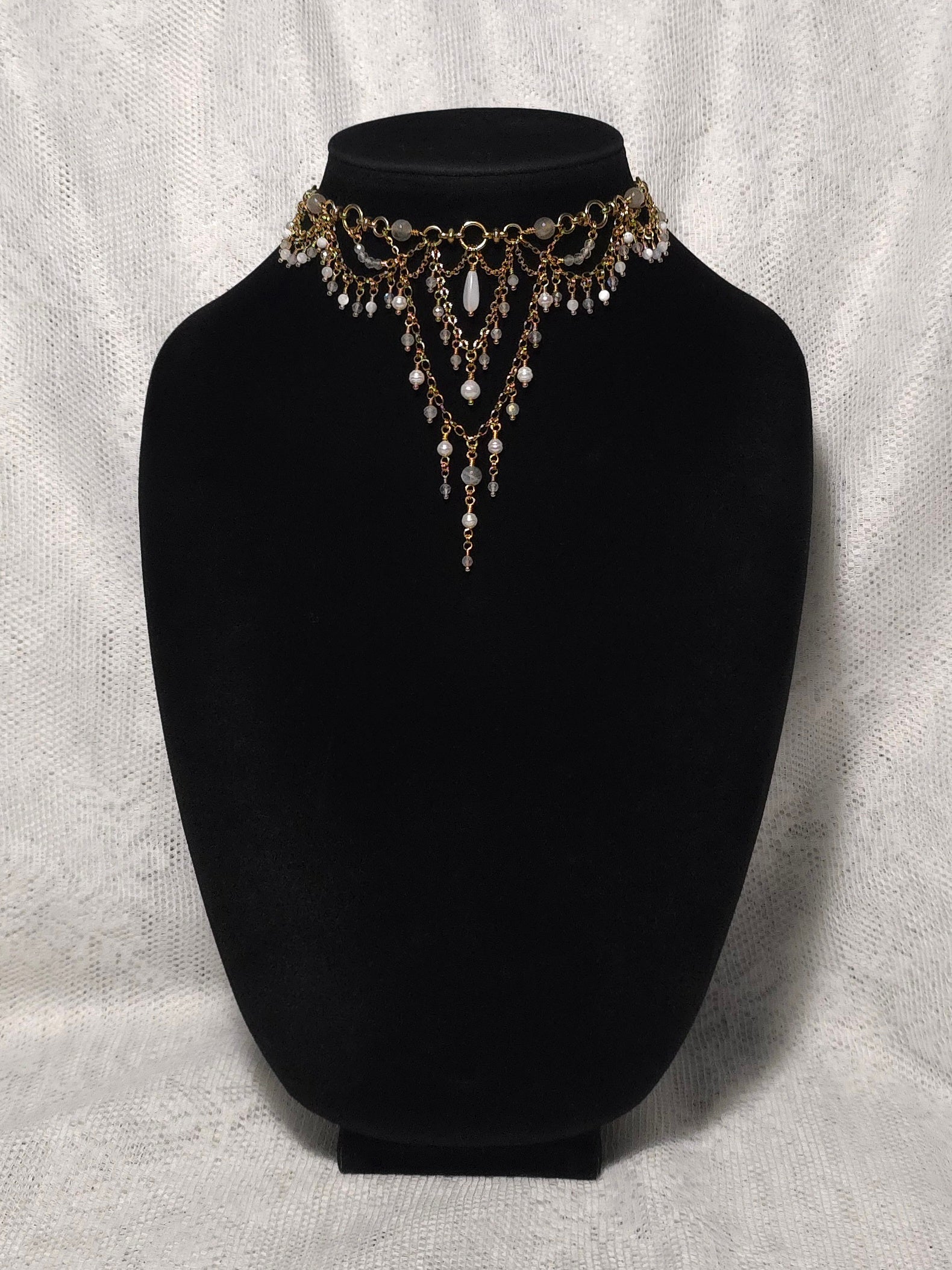 THE BURDEN | Gold & Labradorite Renaissance Inspired Statement Choker