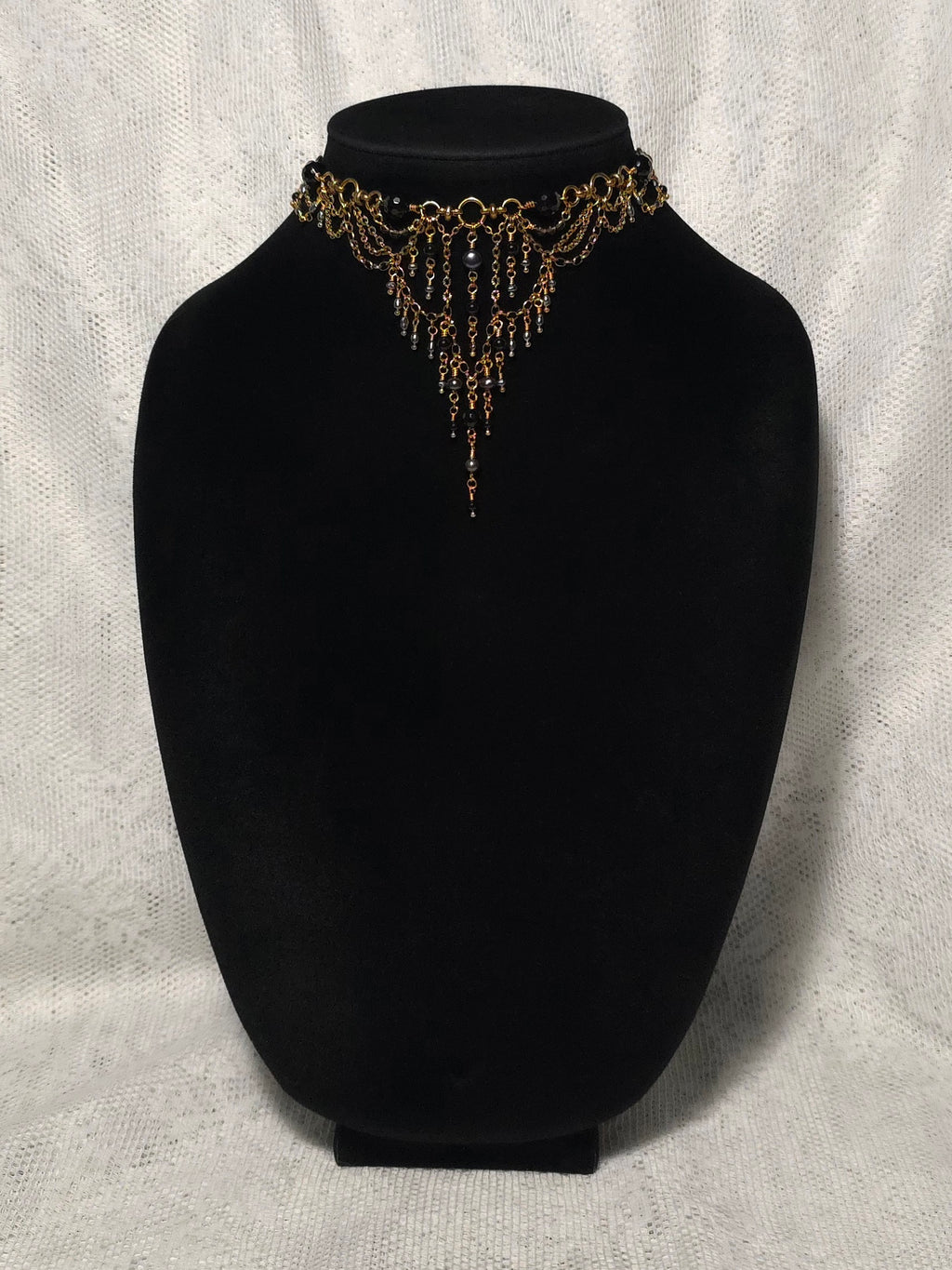 THE BEAST | Gold & Onyx Renaissance Inspired Statement Choker