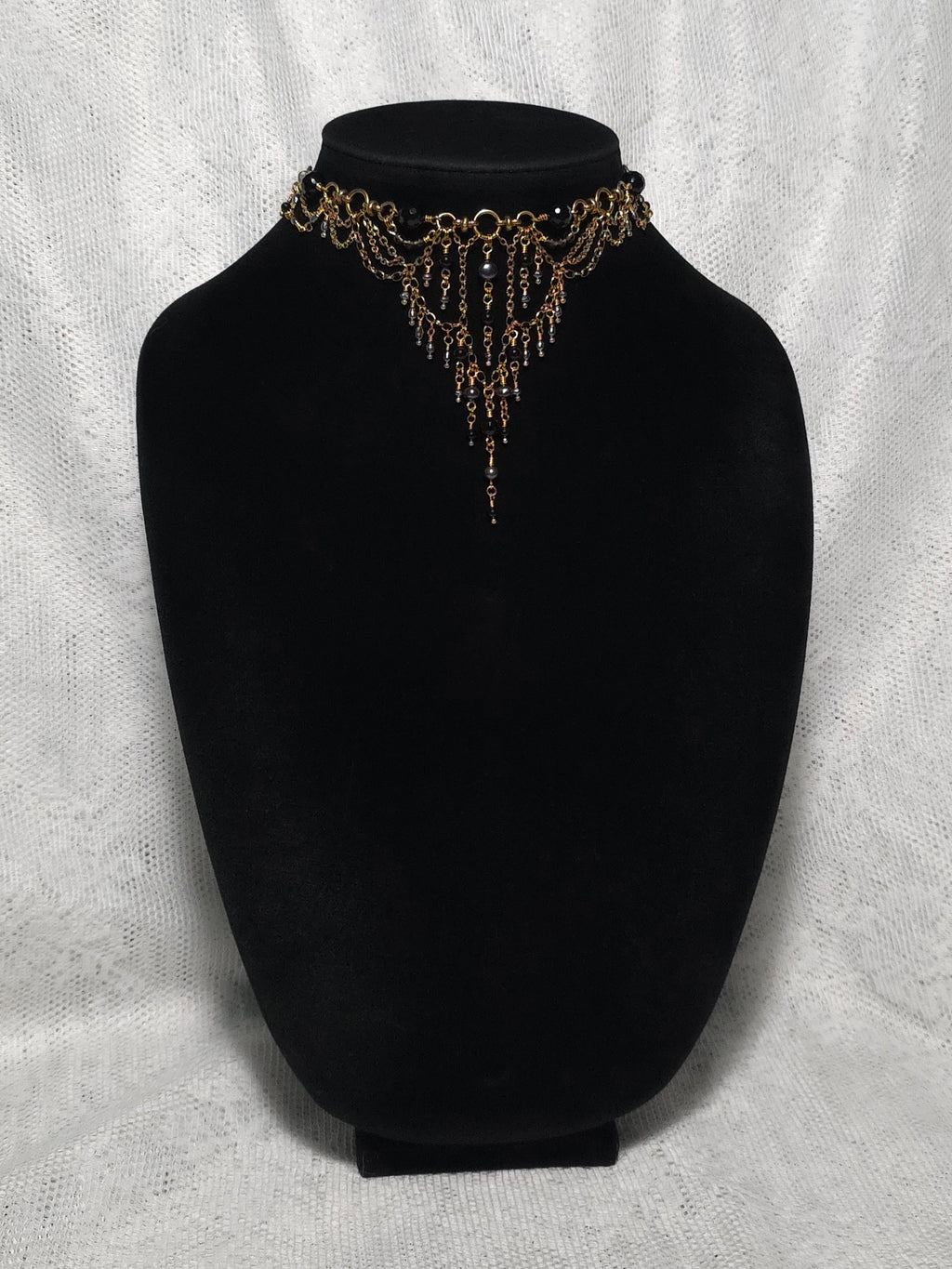 THE BEAST | Gold & Onyx Renaissance Inspired Statement Choker