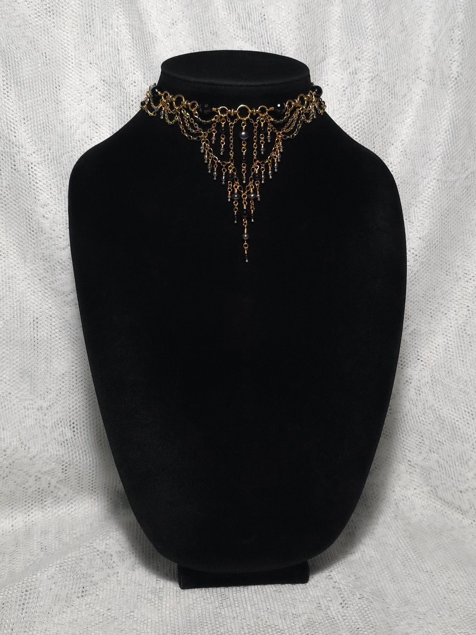 THE BEAST | Gold & Onyx Renaissance Inspired Statement Choker