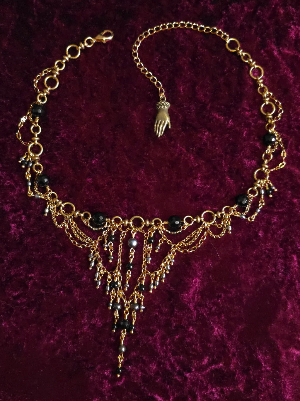 THE BEAST | Gold & Onyx Renaissance Inspired Statement Choker