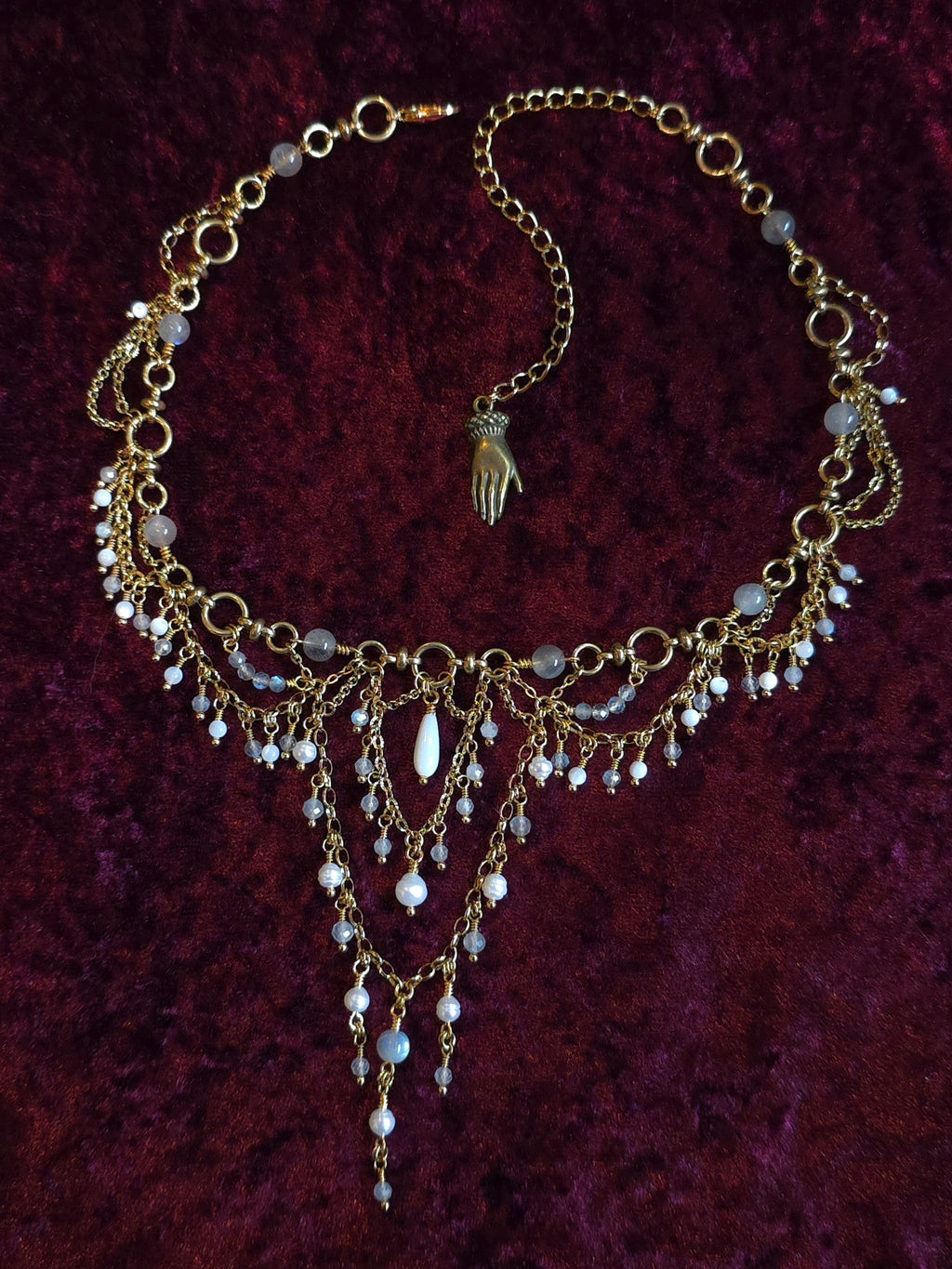 THE BURDEN | Gold & Labradorite Renaissance Inspired Statement Choker