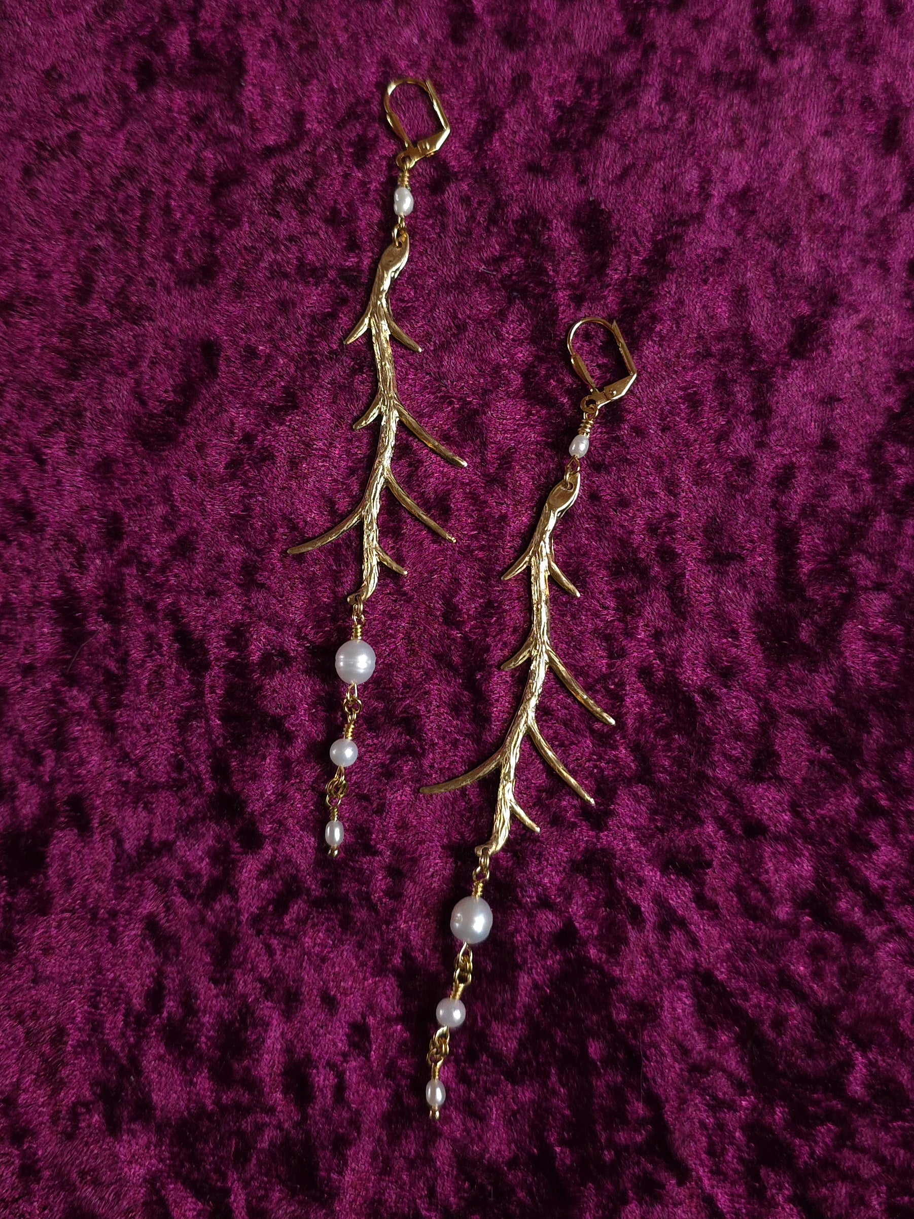 LIMB | Gold & Pearl Renaissance Inspired Earrings
