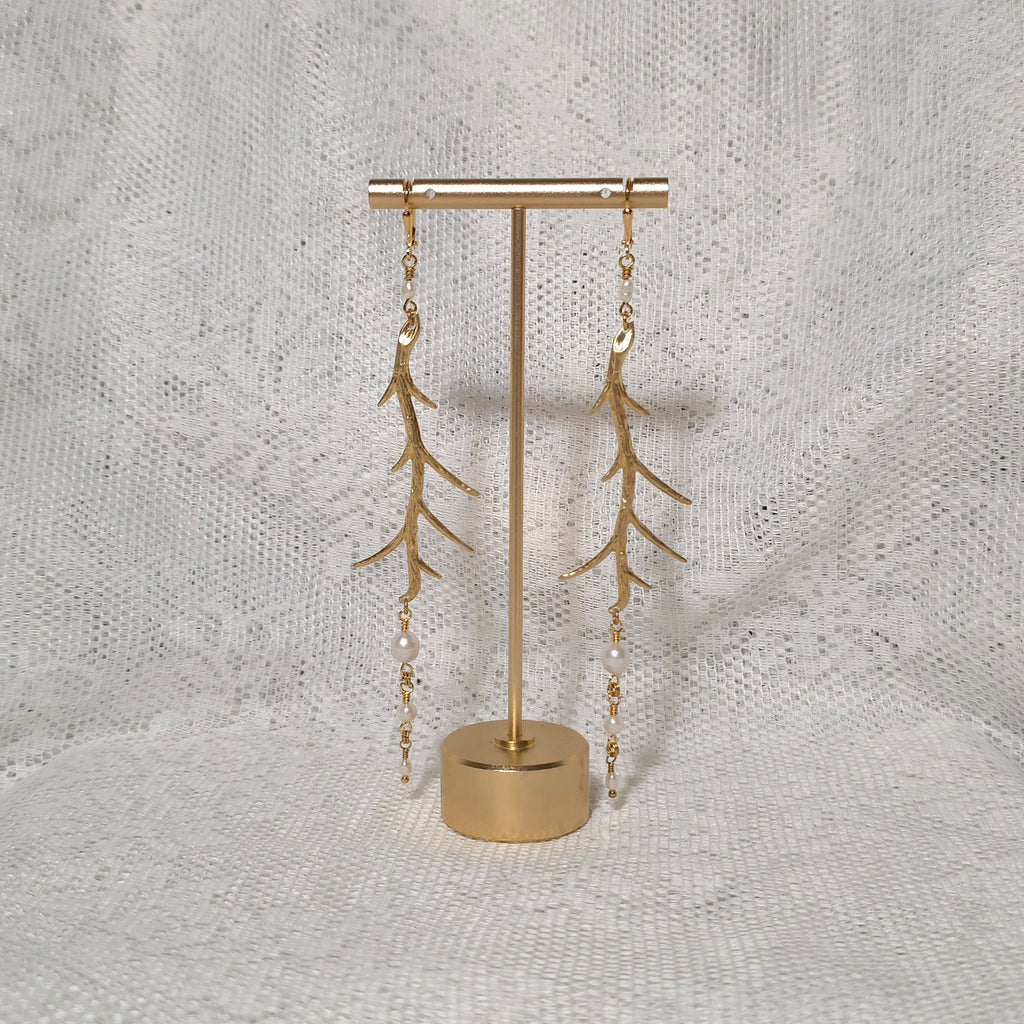 LIMB | Gold & Pearl Renaissance Inspired Earrings