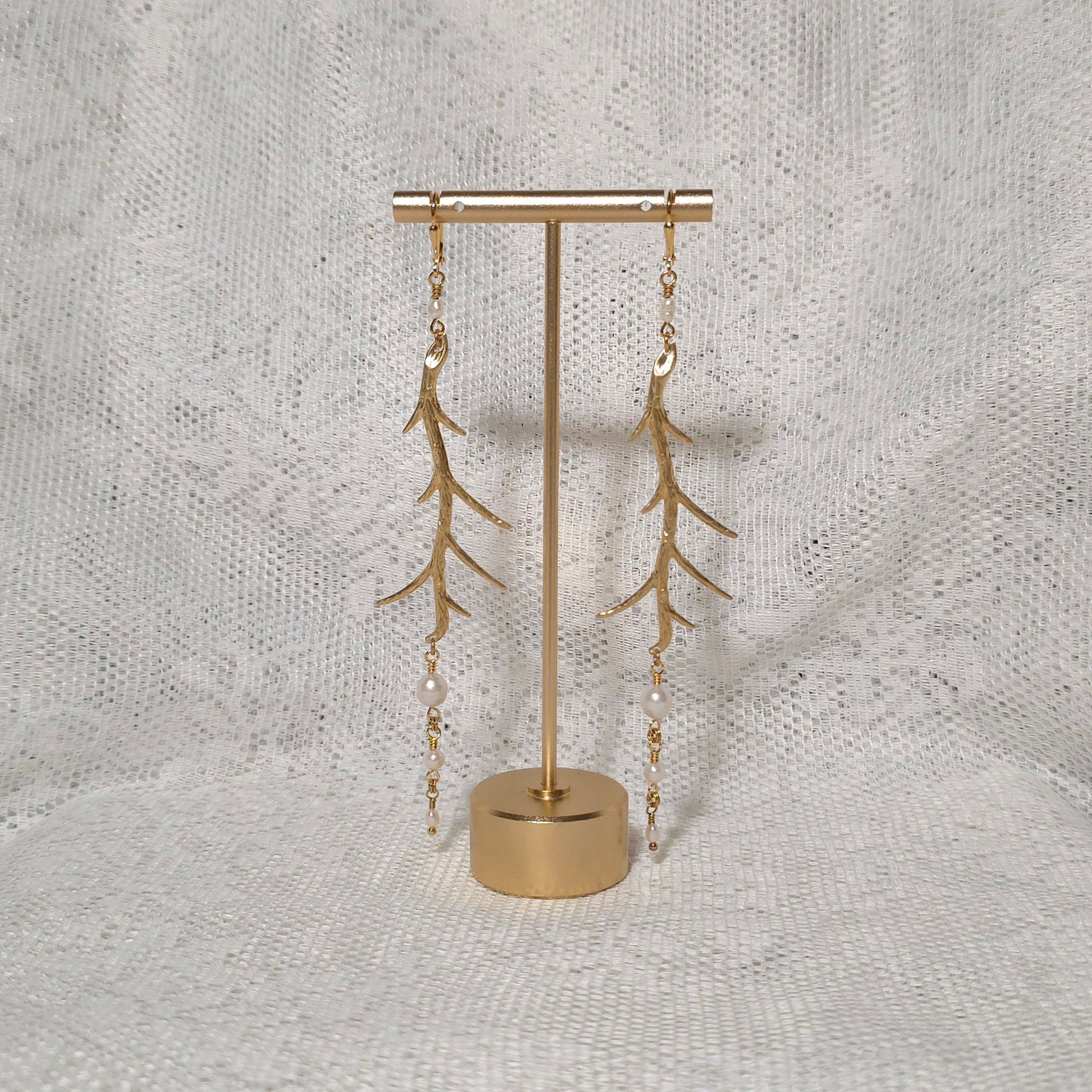 LIMB | Gold & Pearl Renaissance Inspired Earrings