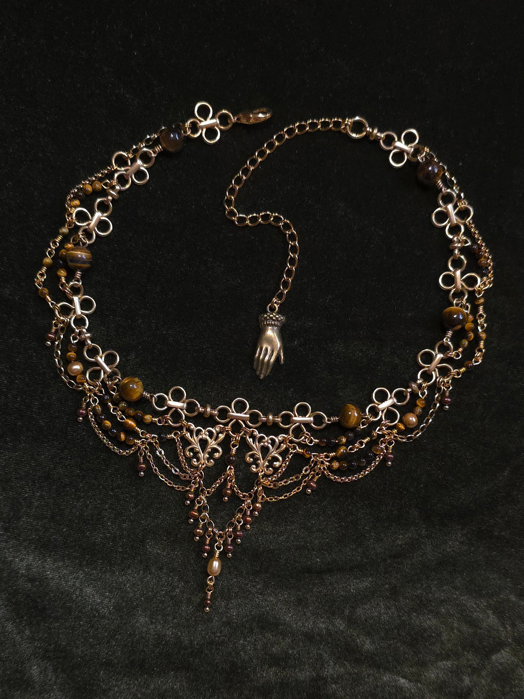 EVENINGS SOLARIS | Gold & Tiger's Eye Renaissance Inspired Choker