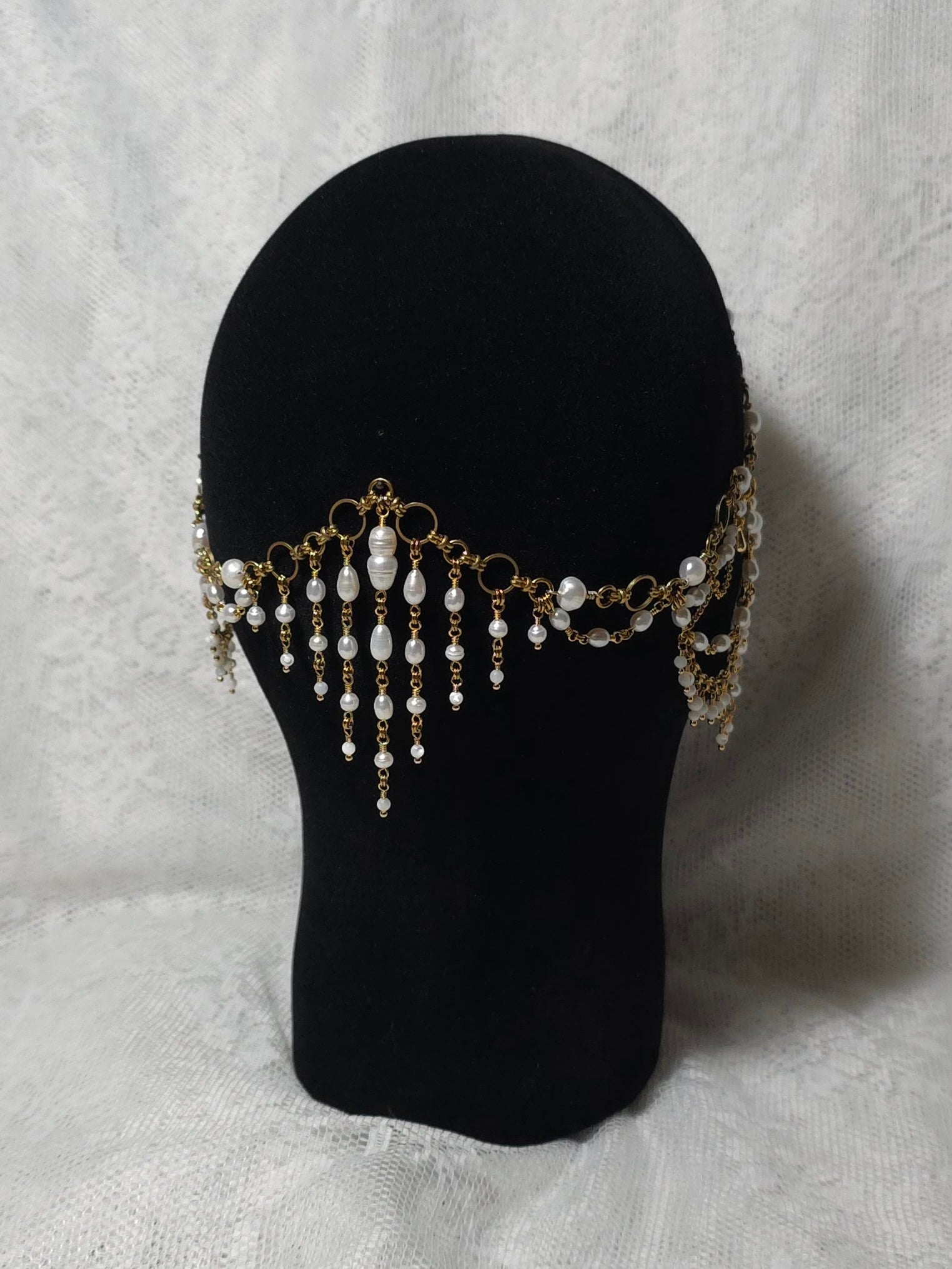 HEART'S RELIQUARY | Gold & Pearl Renaissance Inspired Headpiece