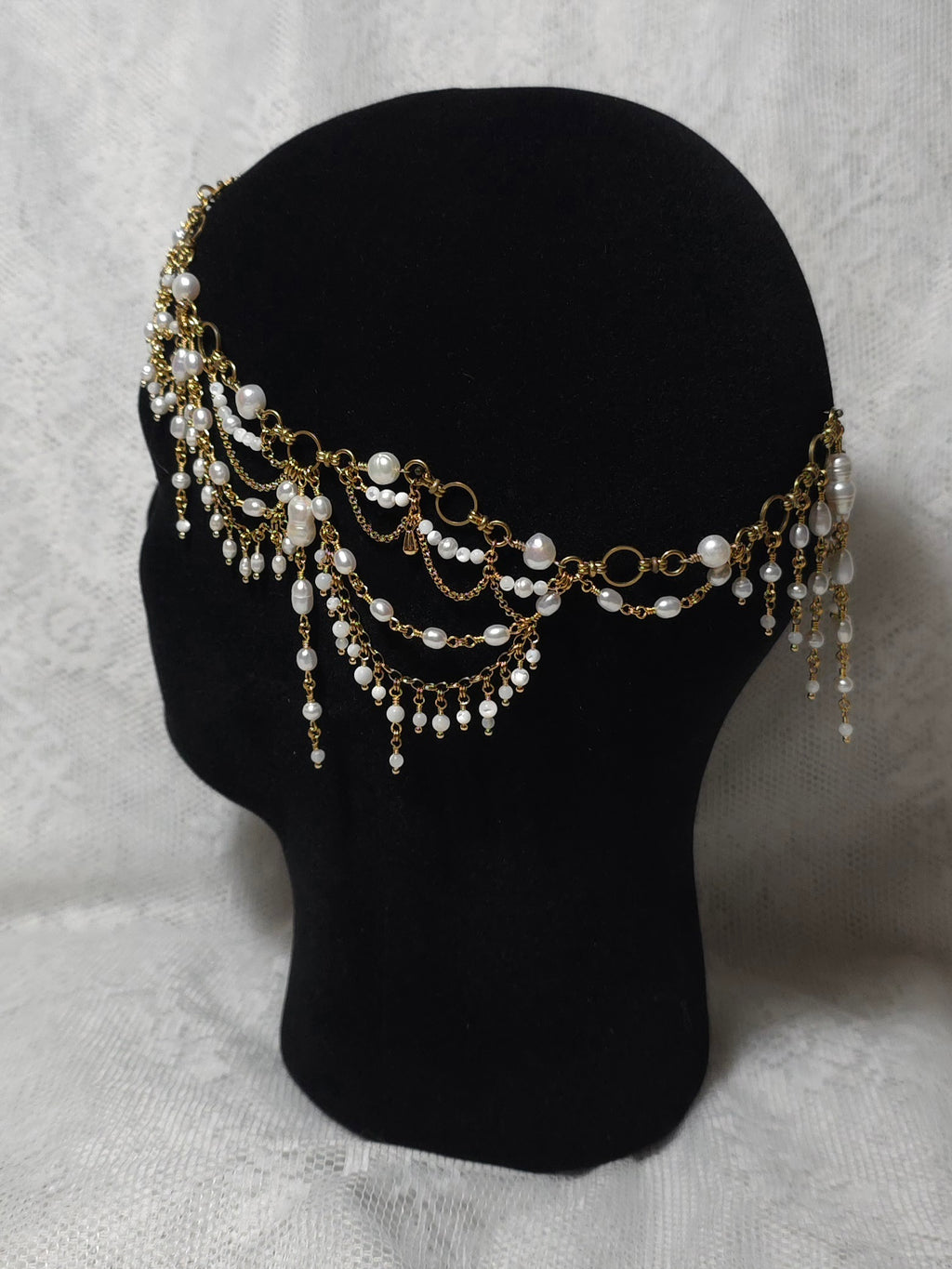 HEART'S RELIQUARY | Gold & Pearl Renaissance Inspired Headpiece