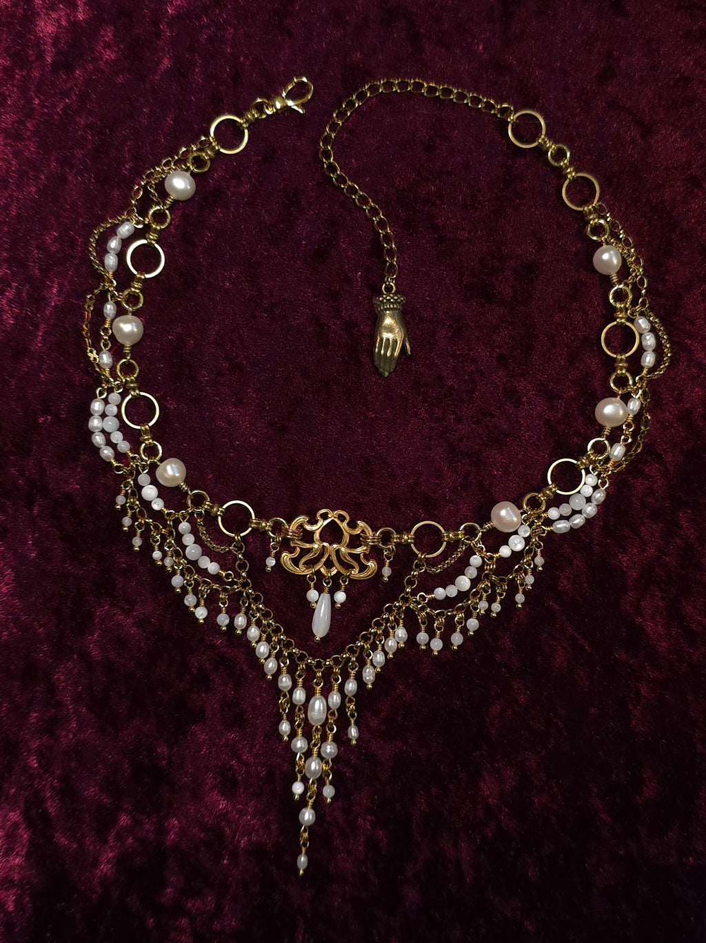 THE PROPOSAL | Gold & Pearl Renaissance Inspired Brass Choker