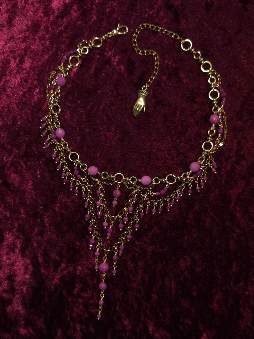 FOREVERMORE | Gold & Ruby Renaissance Inspired Brass Choker
